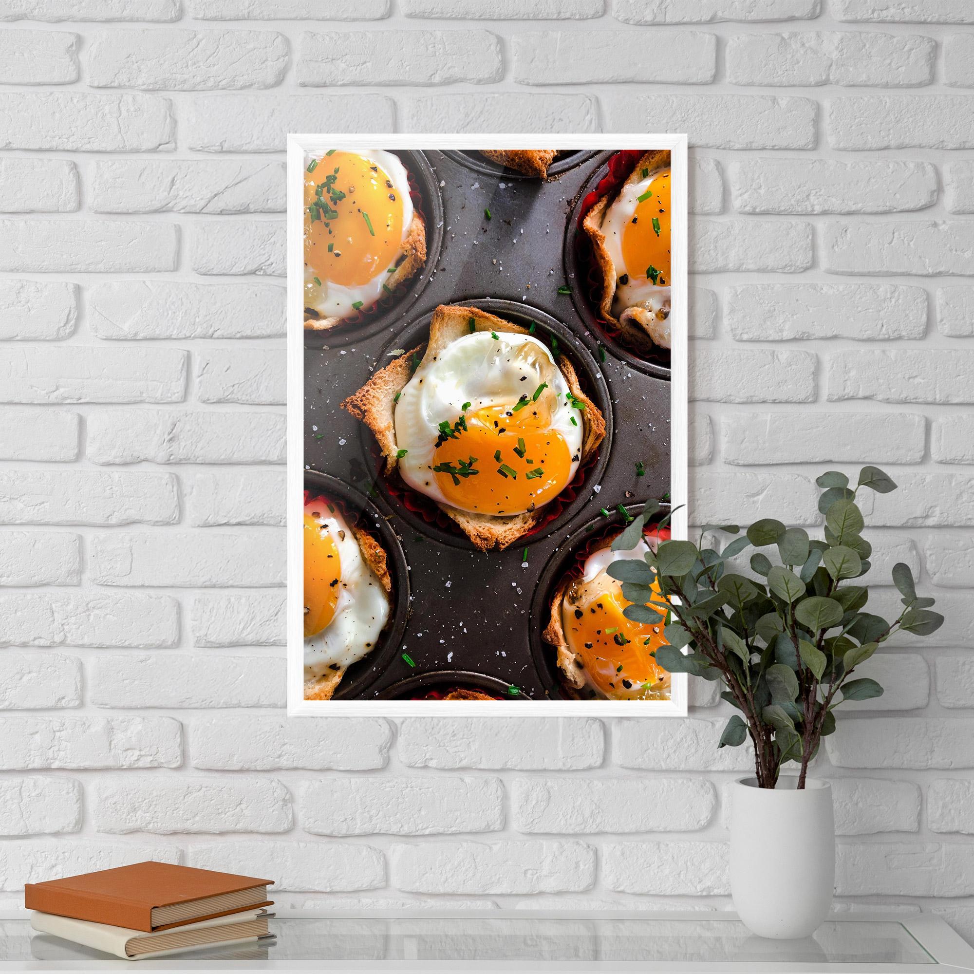 Keretezett Poszter Egg On Tray mockup 5