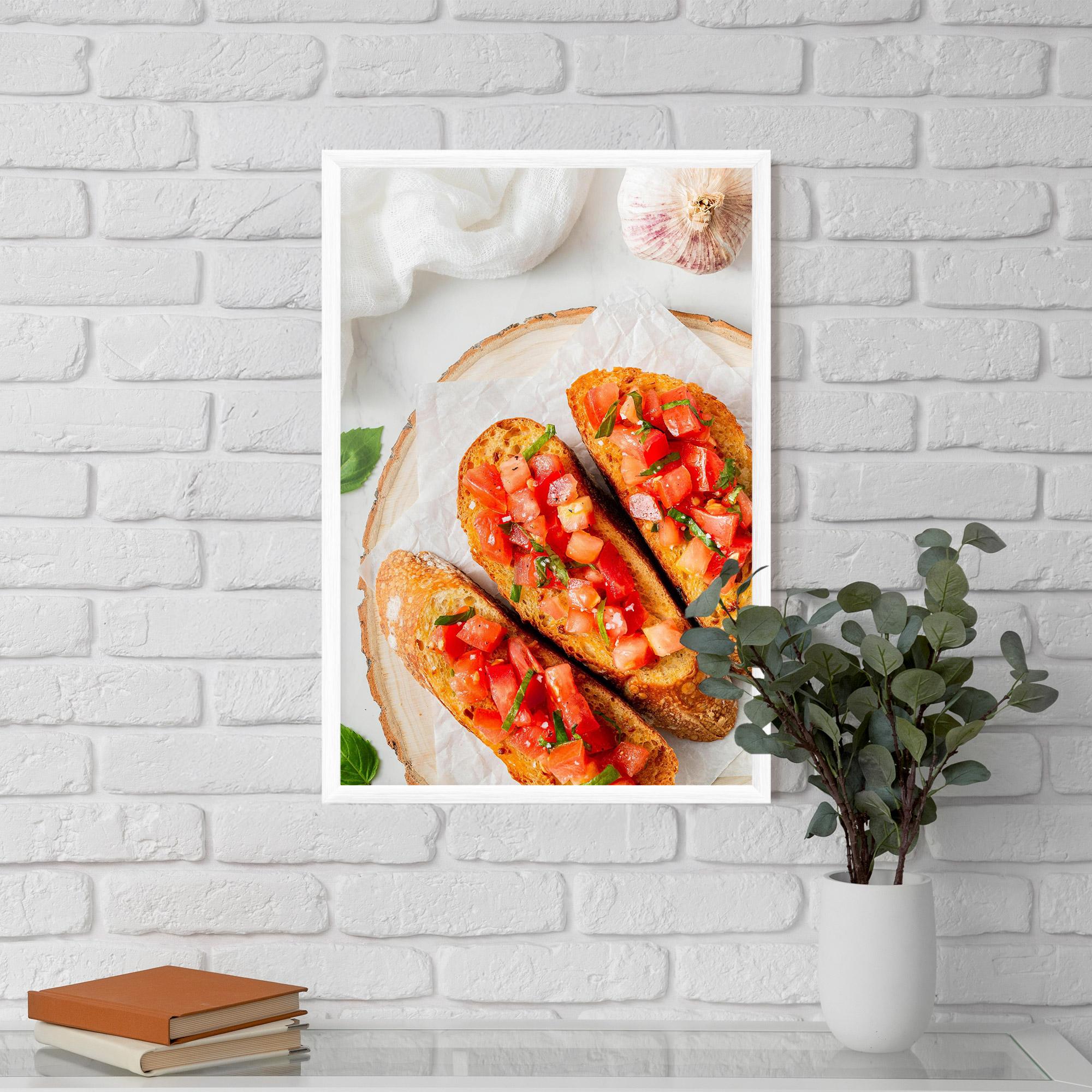 Keretezett Poszter Tomatoes On Bread mockup 5