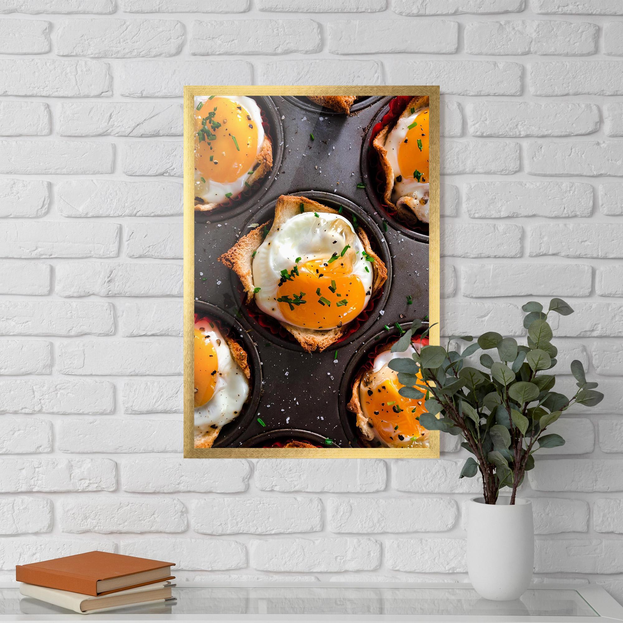 Keretezett Poszter Egg On Tray mockup 5