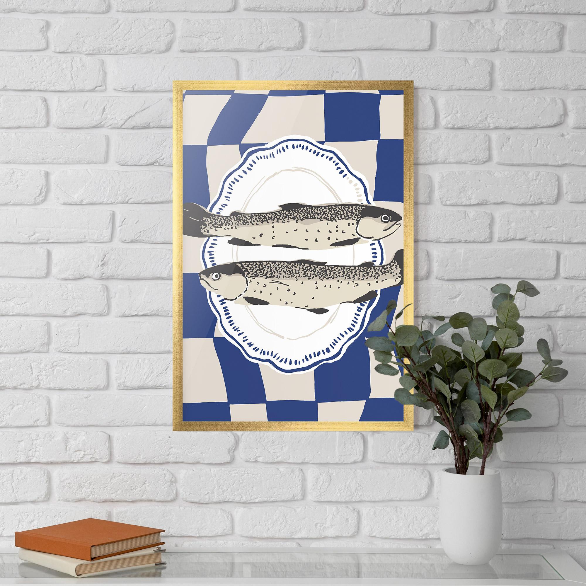 Keretezett Poszter Food Fish mockup 5