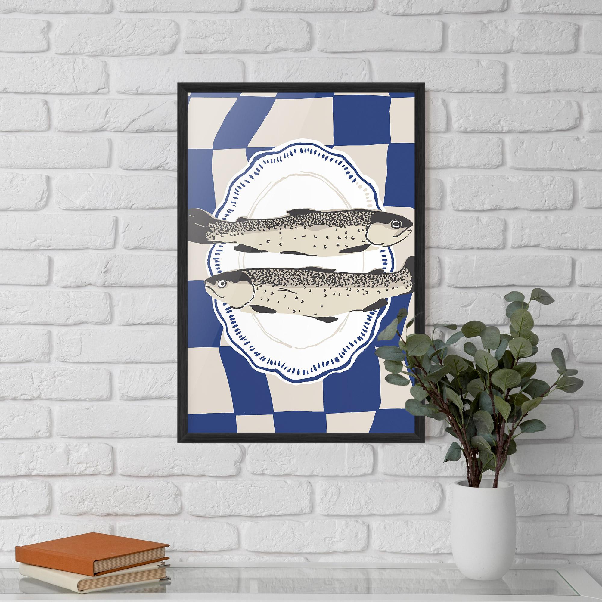 Keretezett Poszter Food Fish mockup 5