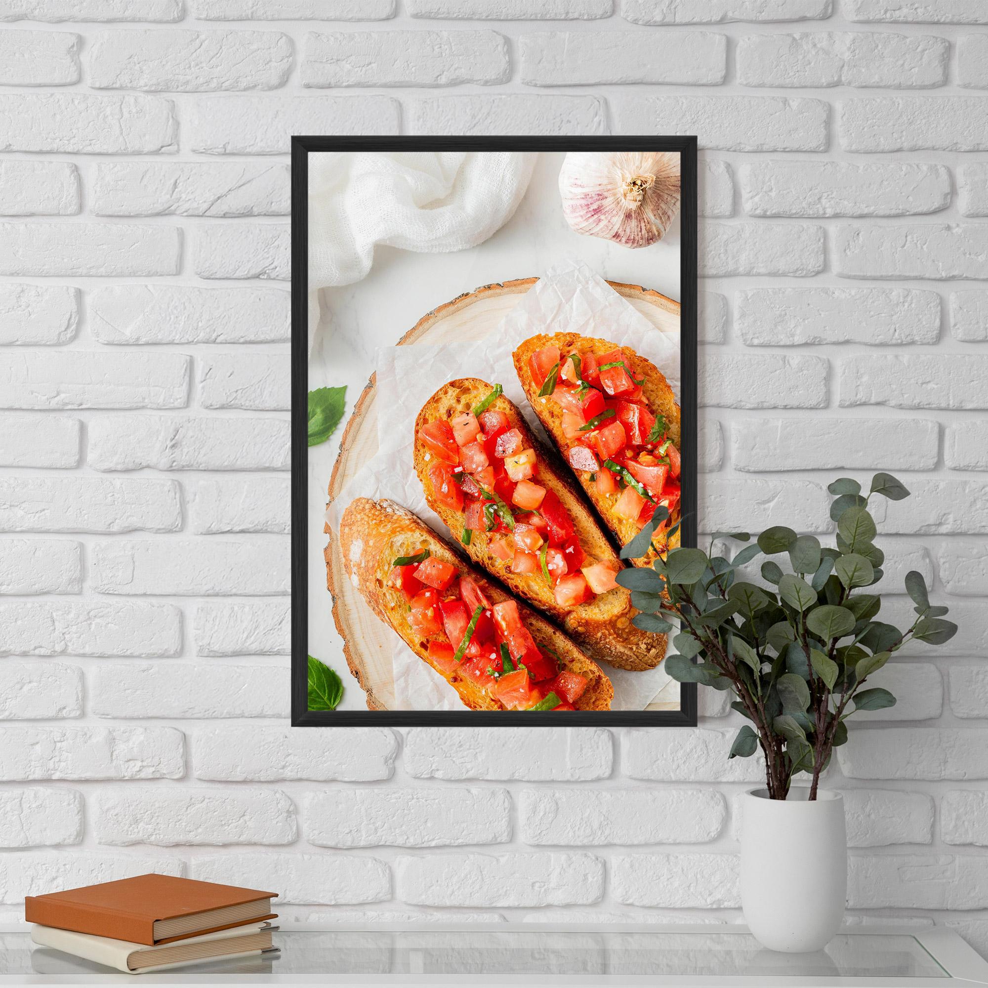 Keretezett Poszter Tomatoes On Bread mockup 5