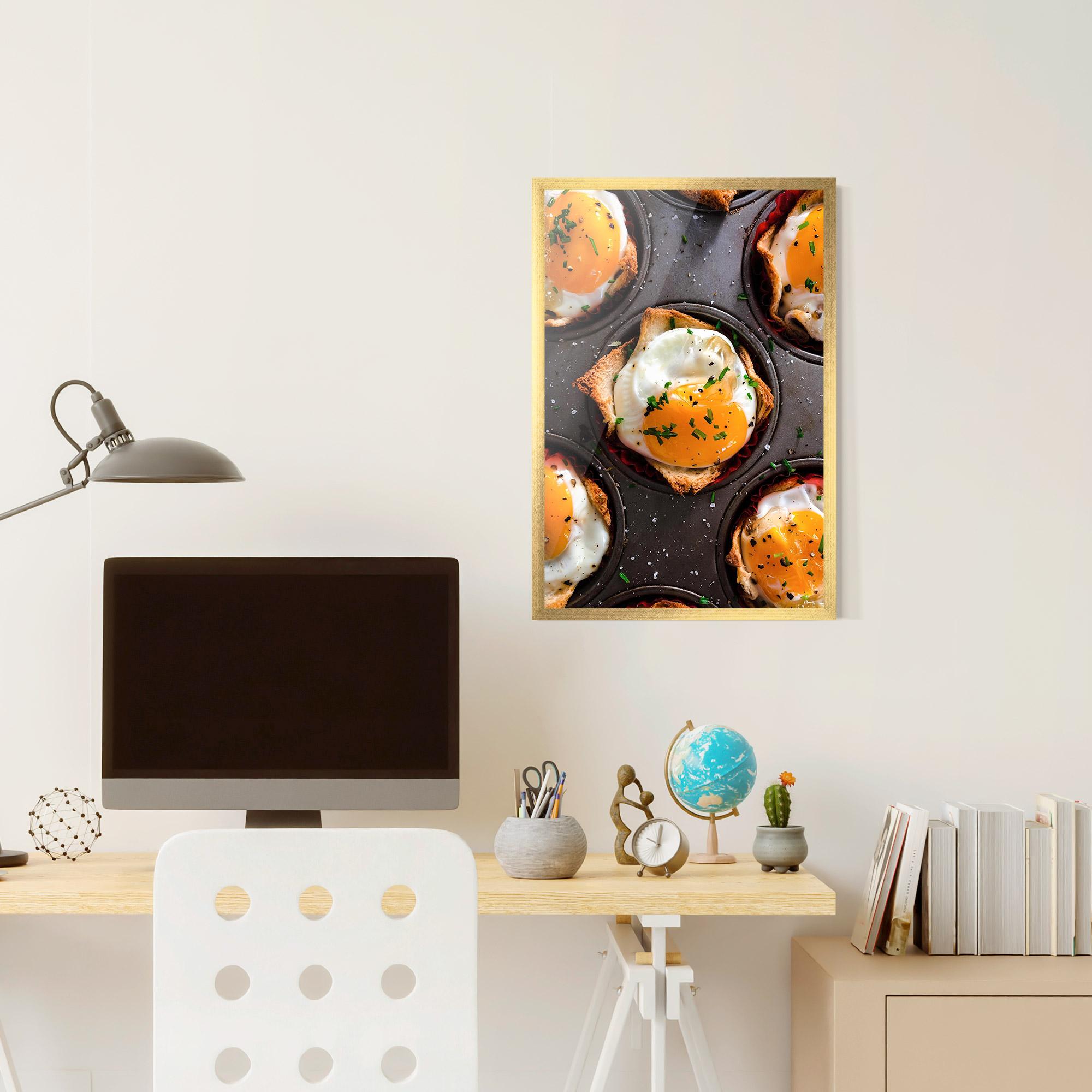 Keretezett Poszter Egg On Tray mockup 6