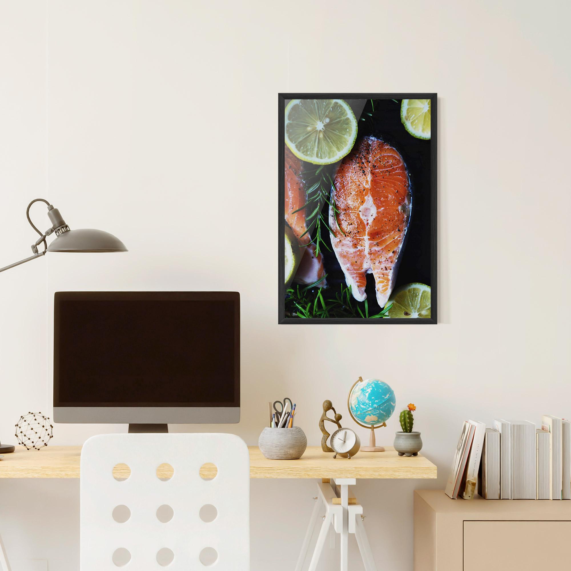 Keretezett Poszter Fish With Lemons mockup 6