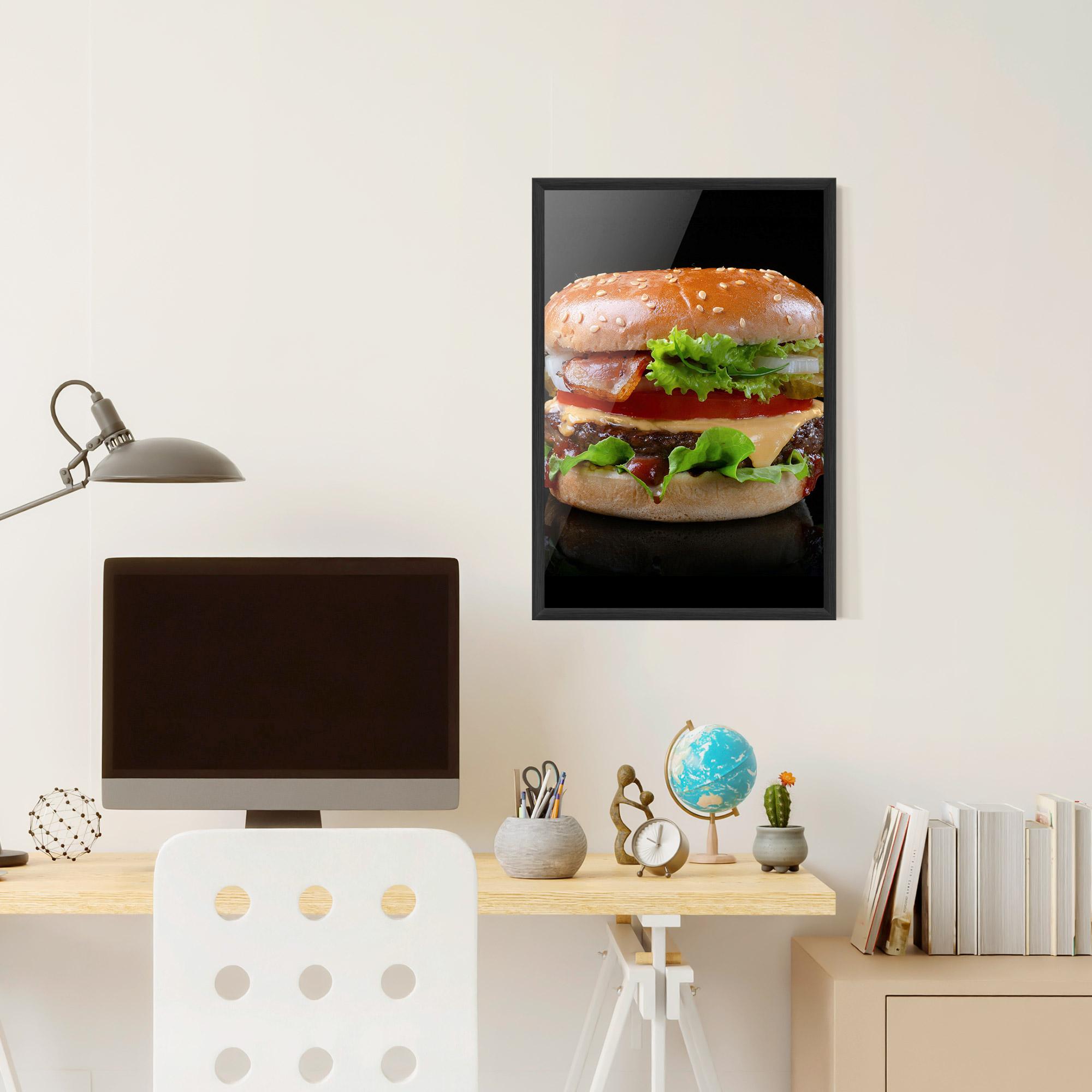 Keretezett Poszter Yumm Hamburger mockup 6