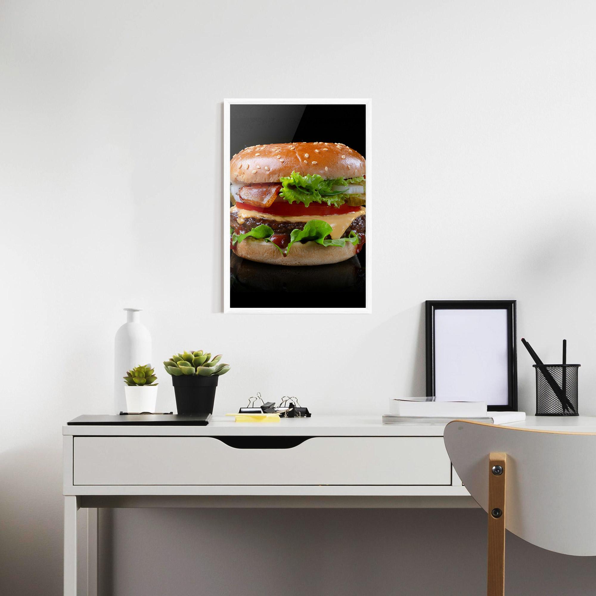 Keretezett Poszter Yumm Hamburger mockup 7