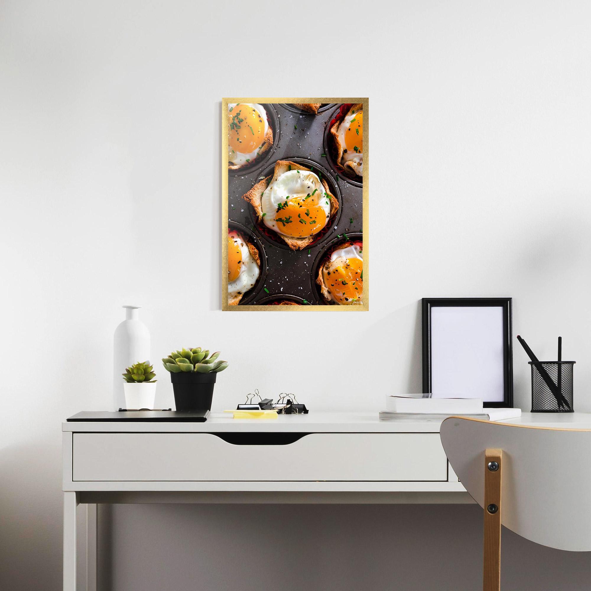 Keretezett Poszter Egg On Tray mockup 7