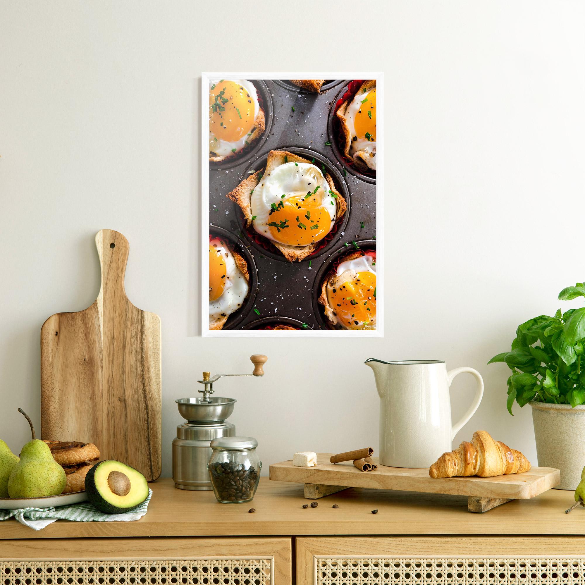Keretezett Poszter Egg On Tray mockup 8