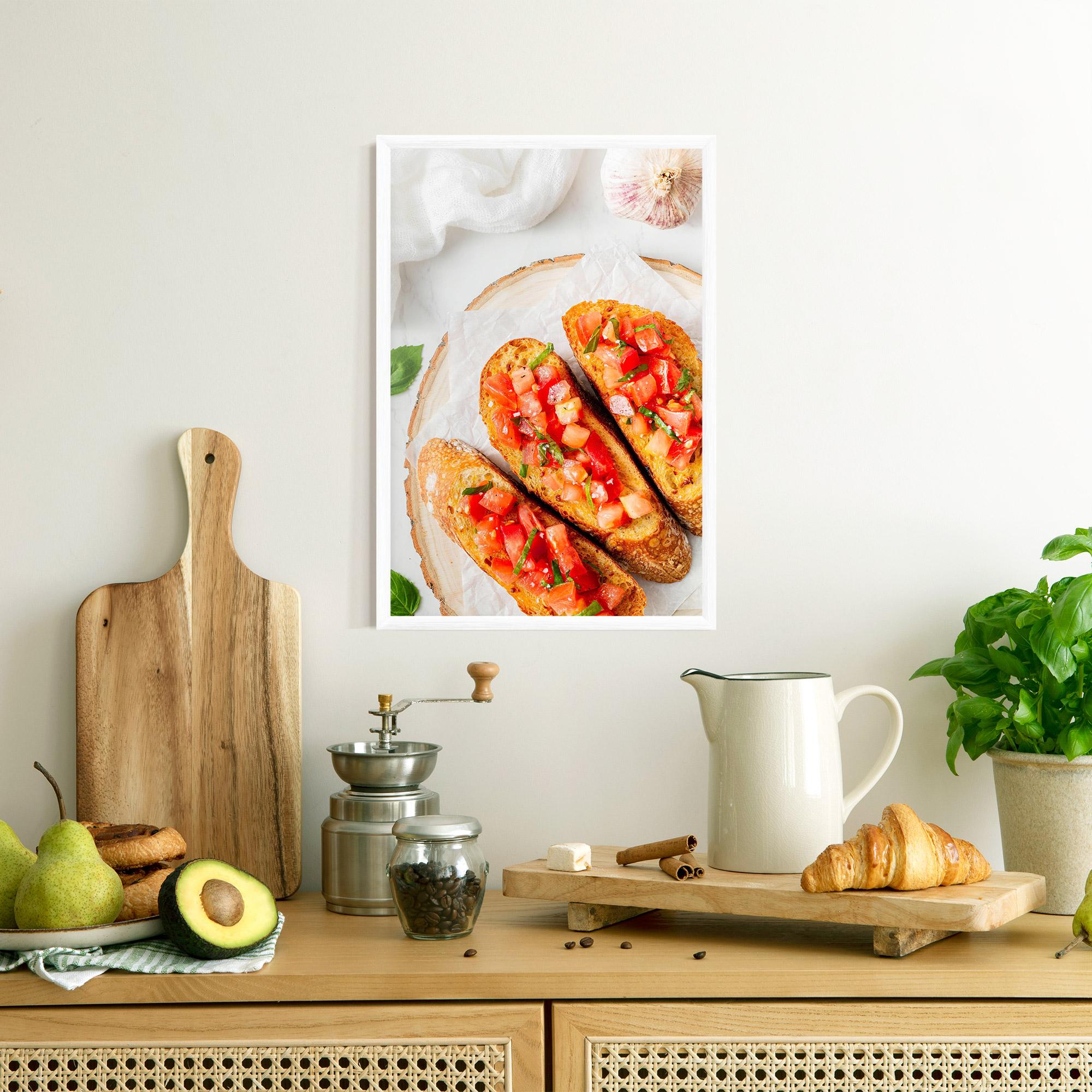 Keretezett Poszter Tomatoes On Bread mockup 8