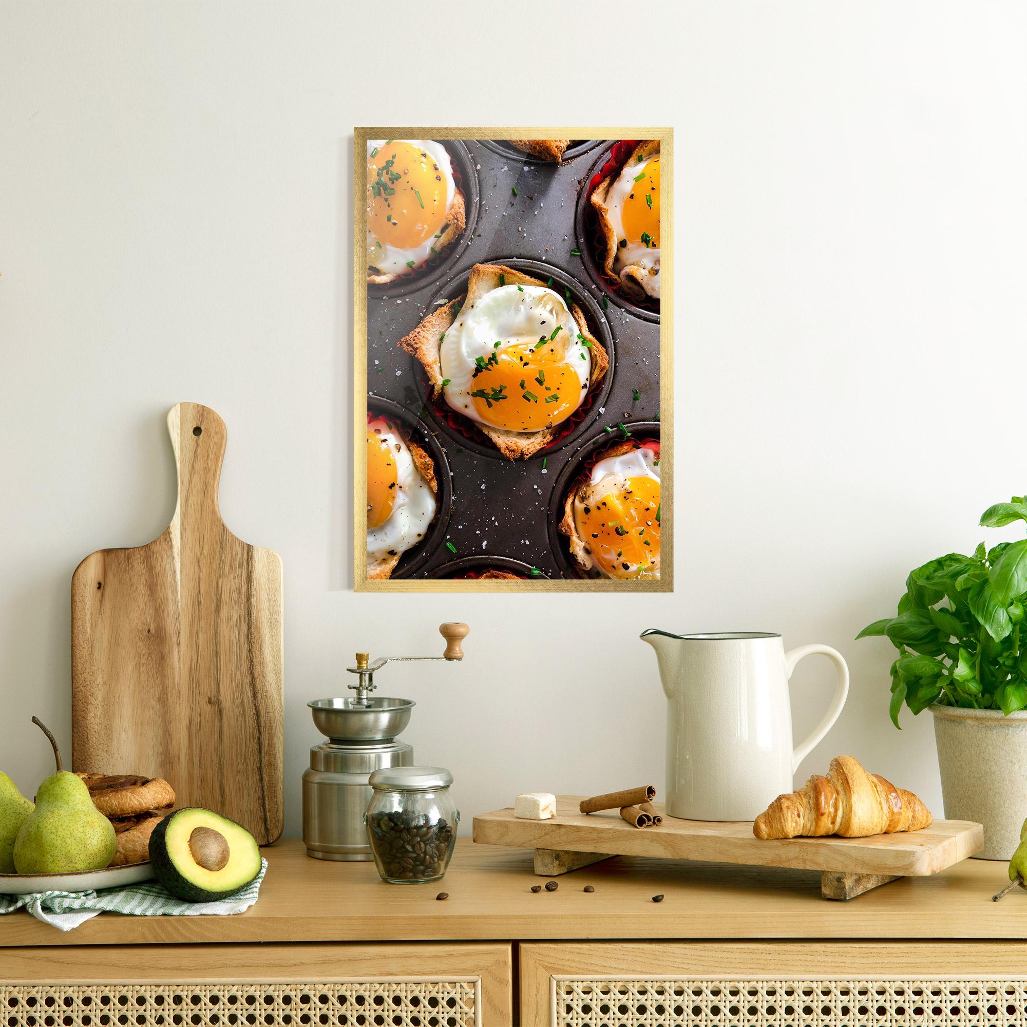 Keretezett Poszter Egg On Tray mockup 8