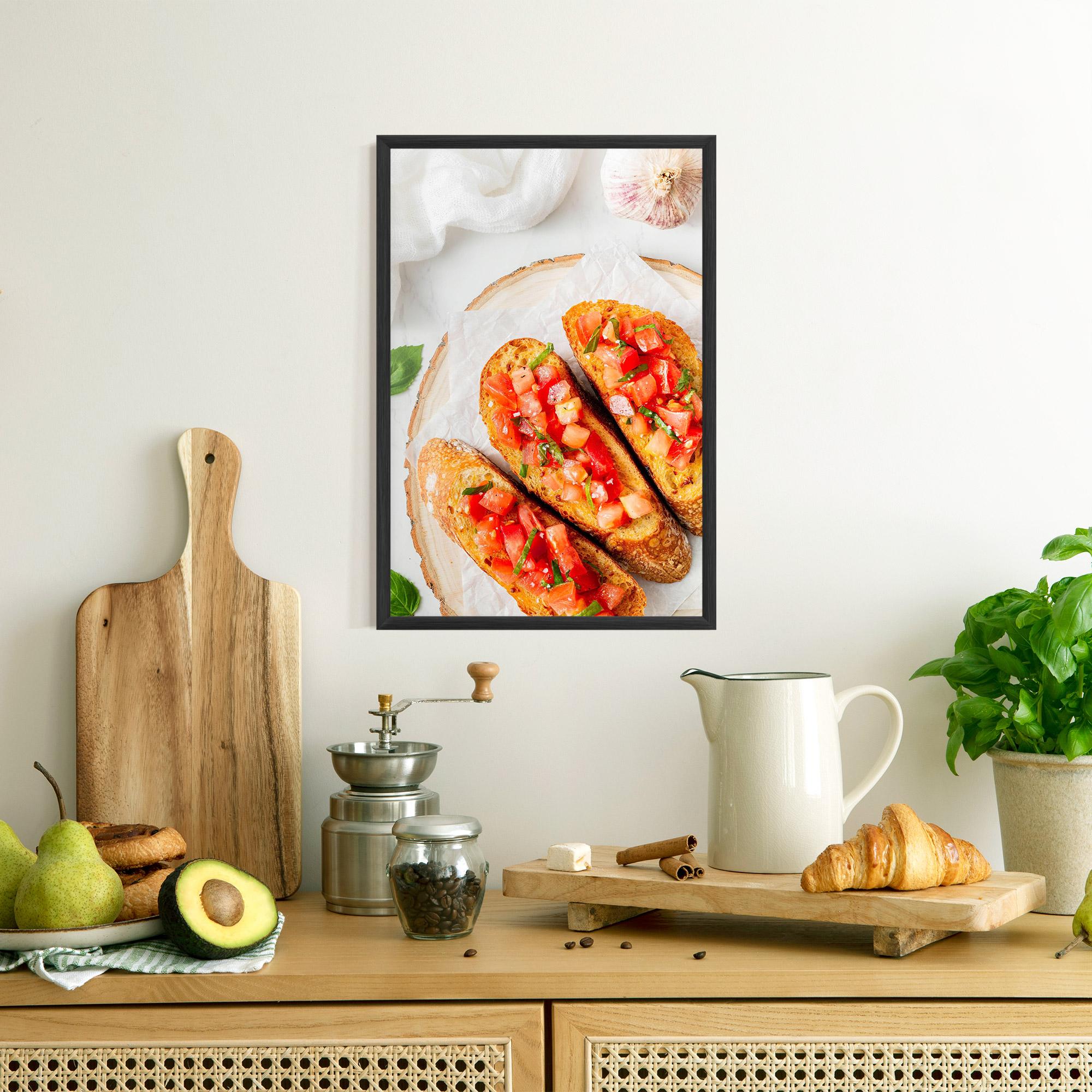 Keretezett Poszter Tomatoes On Bread mockup 8