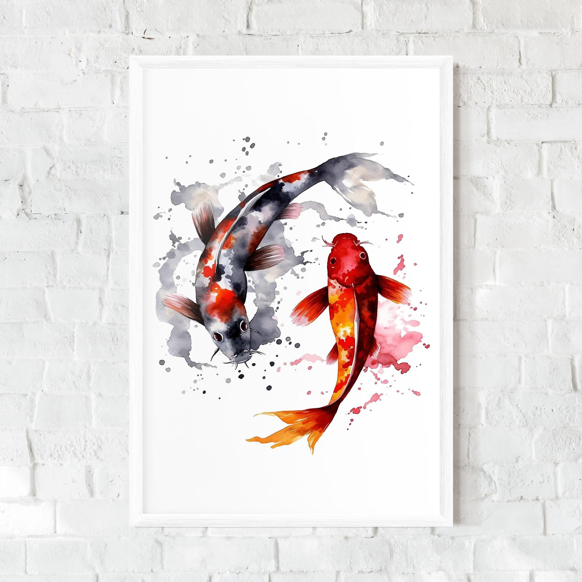Keretezett Poszter Beautiful Koi mockup 0