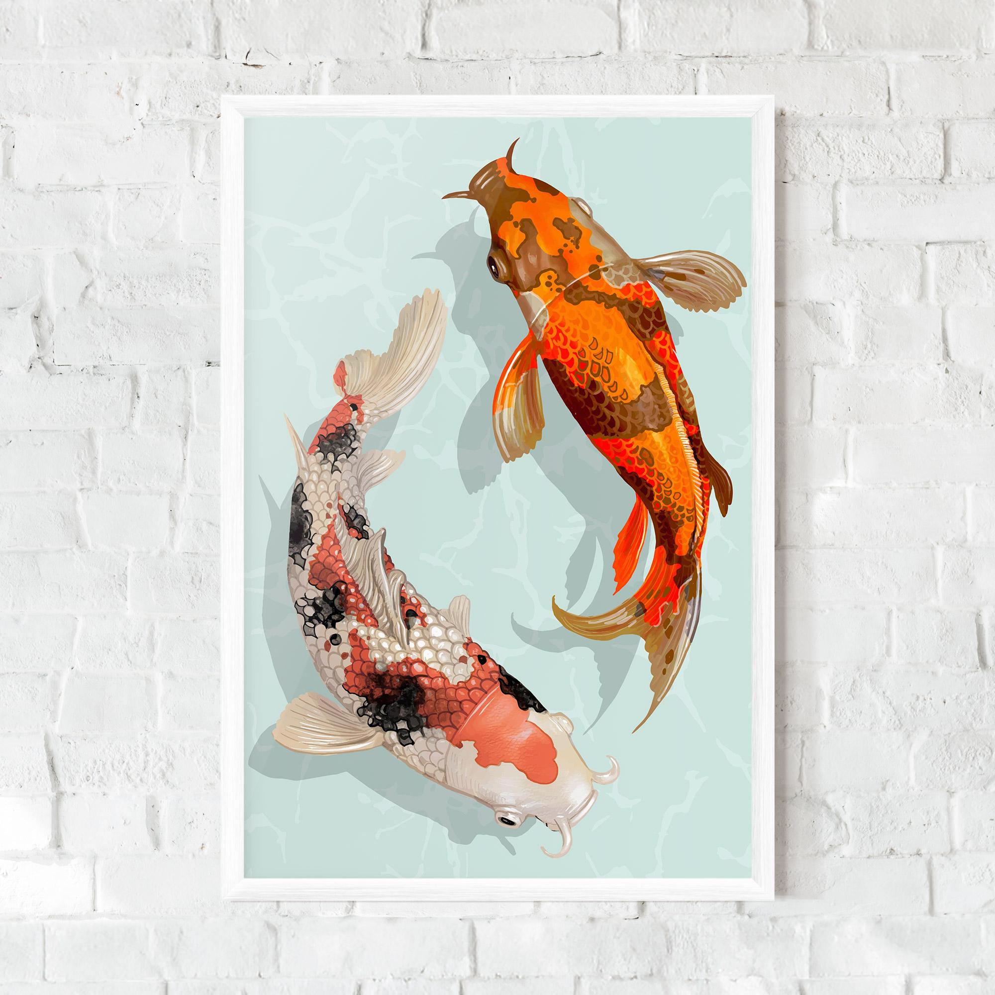Keretezett Poszter Koi Fish mockup 0