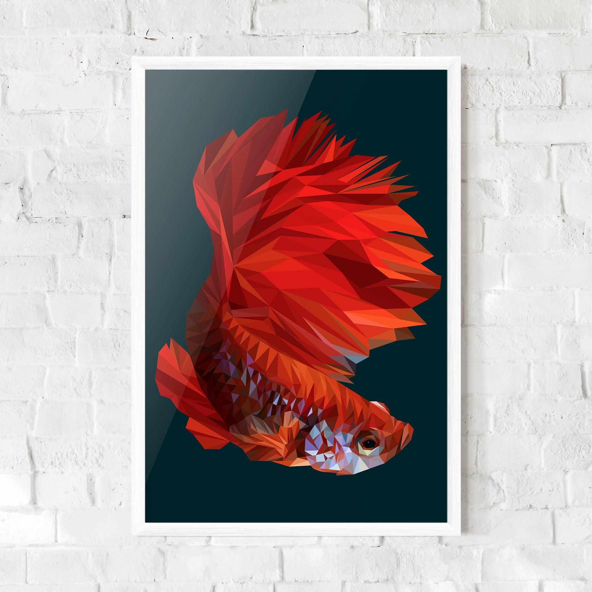 Keretezett Poszter Orange Fish mockup 0
