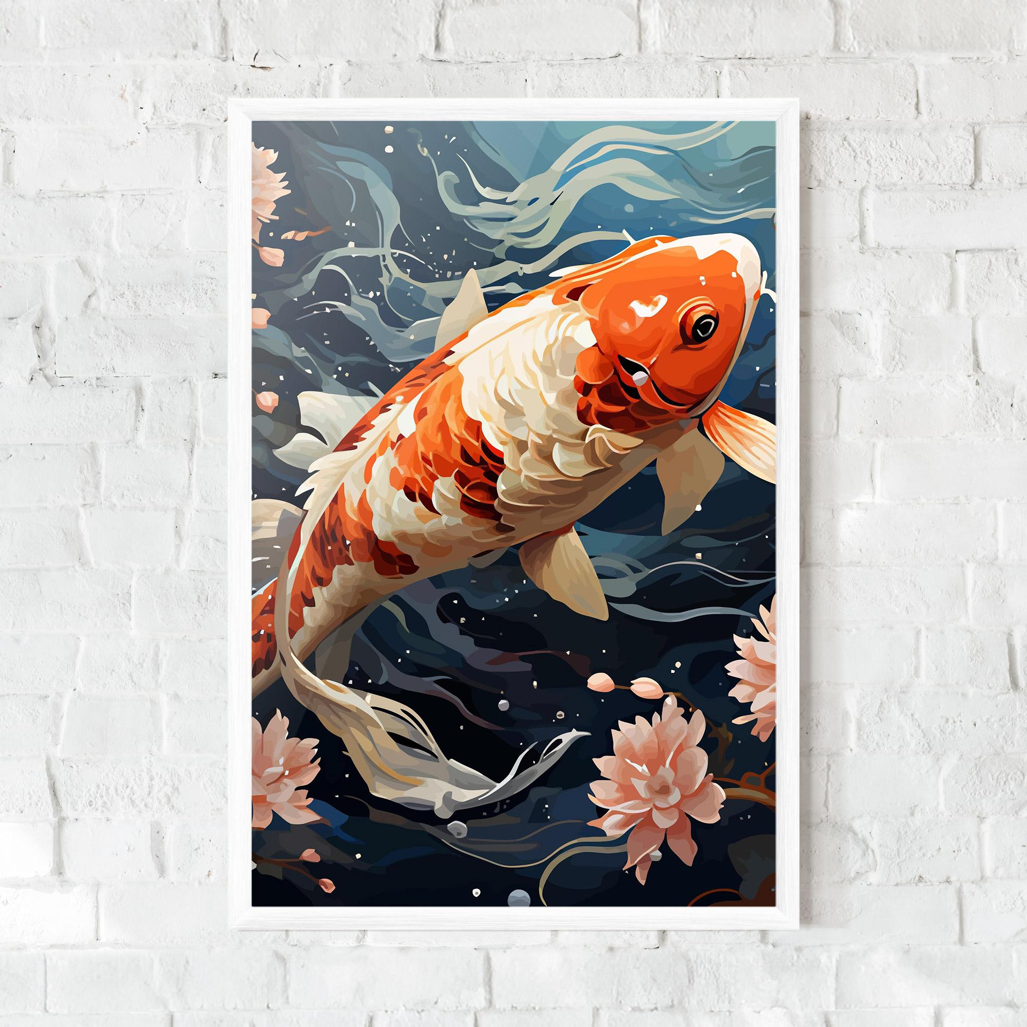 Keretezett Poszter Pretty Koi mockup 0