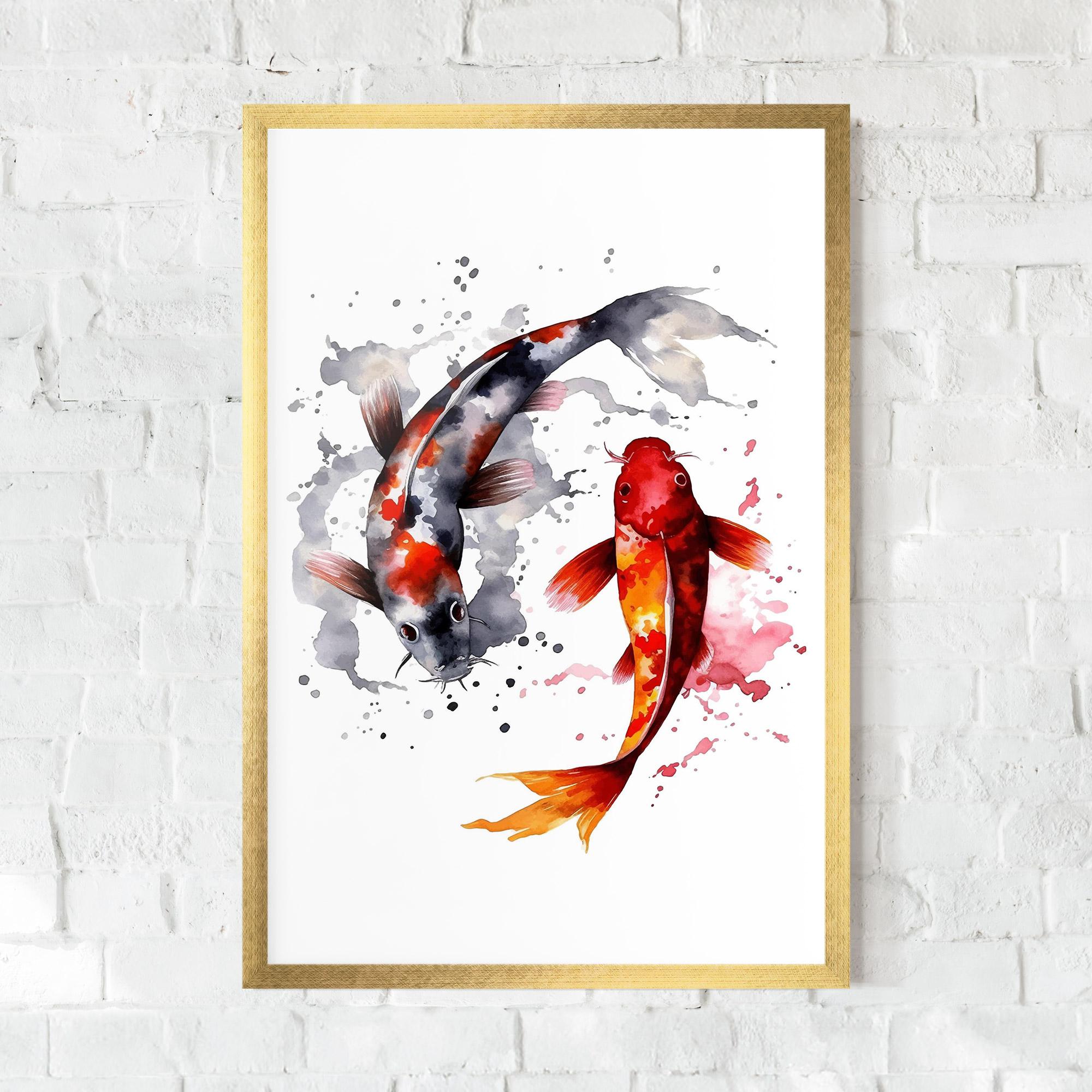 Keretezett Poszter Beautiful Koi mockup 0