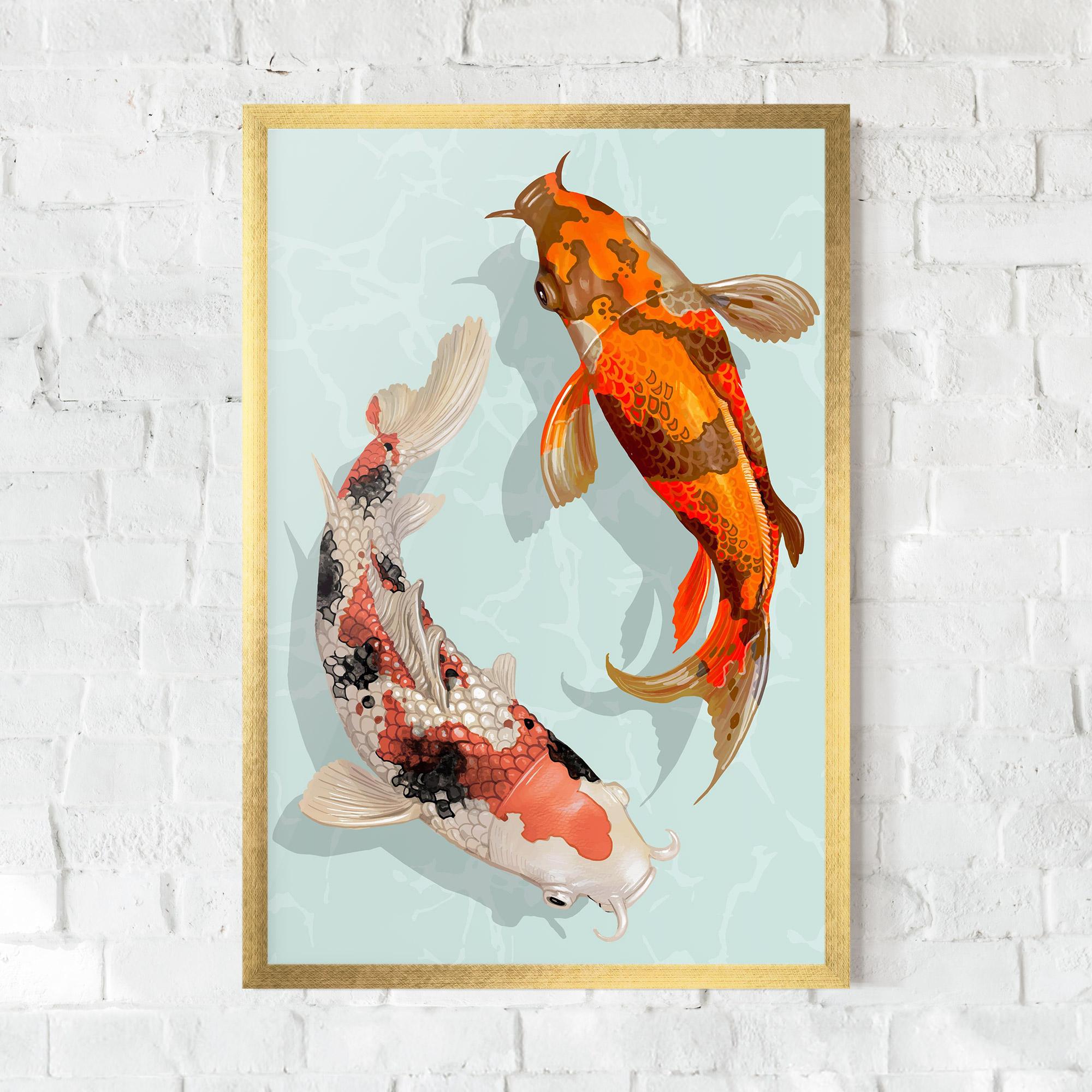 Keretezett Poszter Koi Fish mockup 0