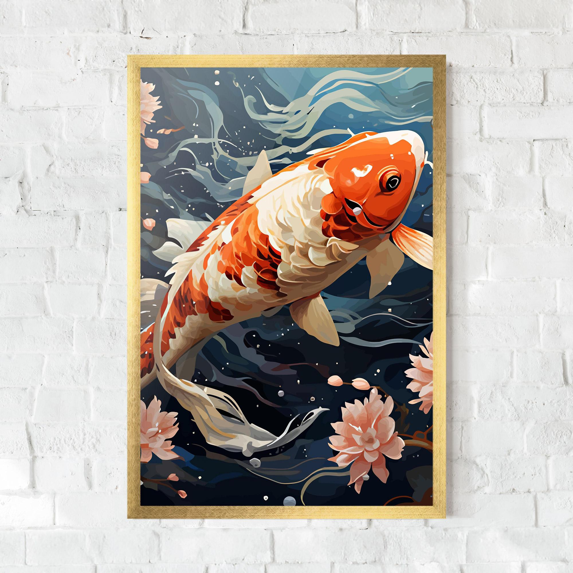 Keretezett Poszter Pretty Koi mockup 0