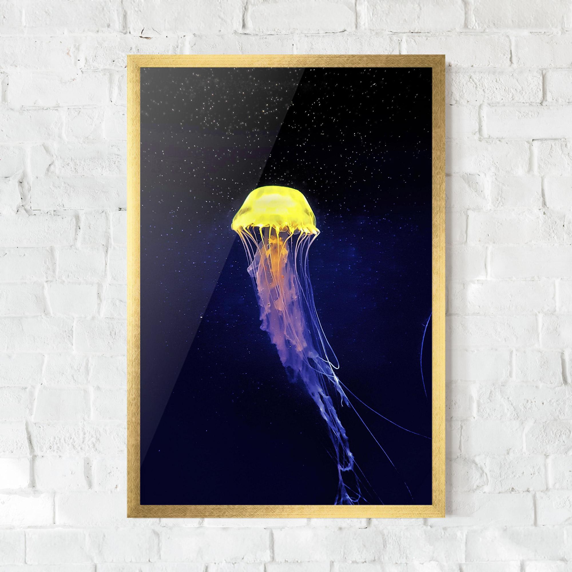 Keretezett Poszter Purple Jellyfish mockup 0