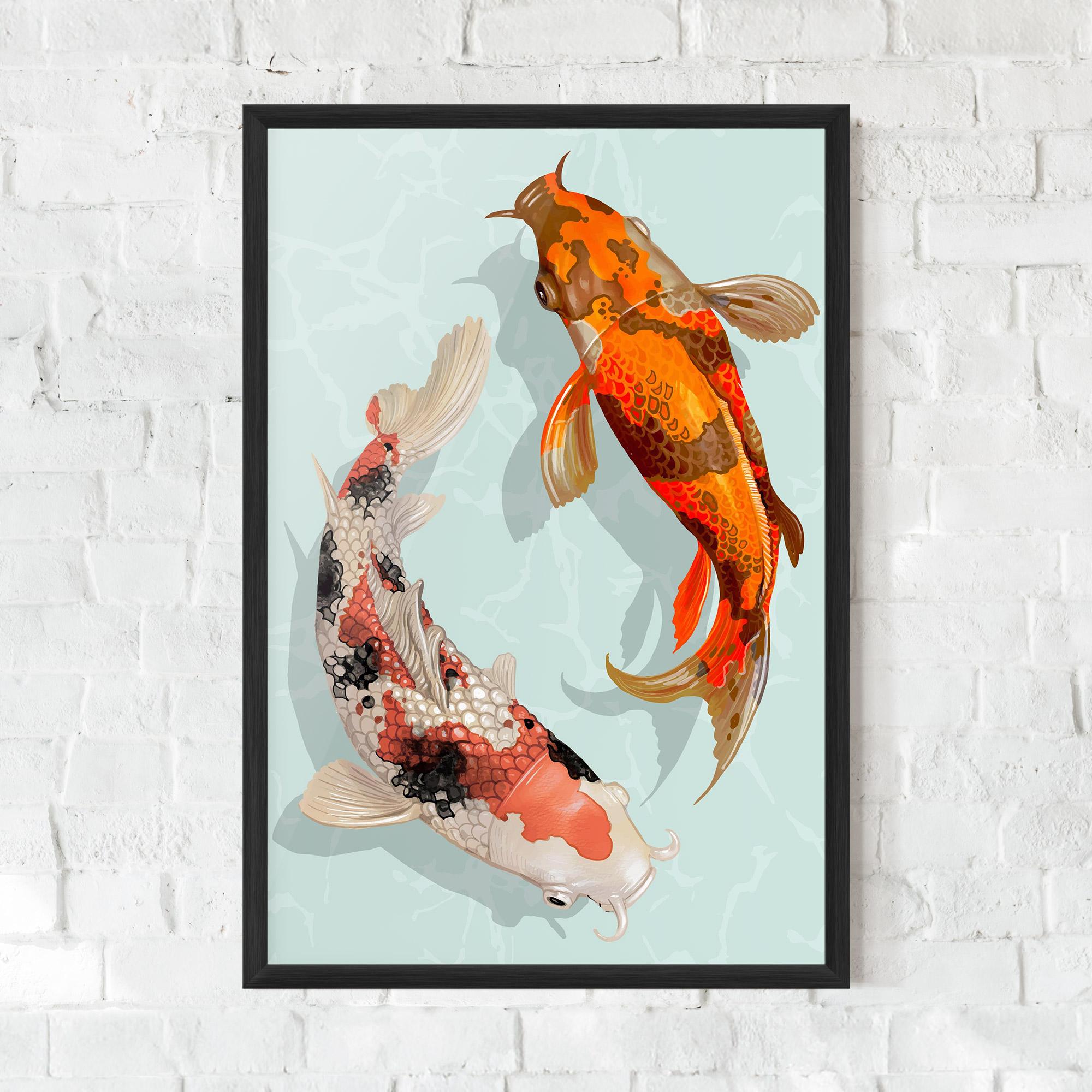 Keretezett Poszter Koi Fish mockup 0
