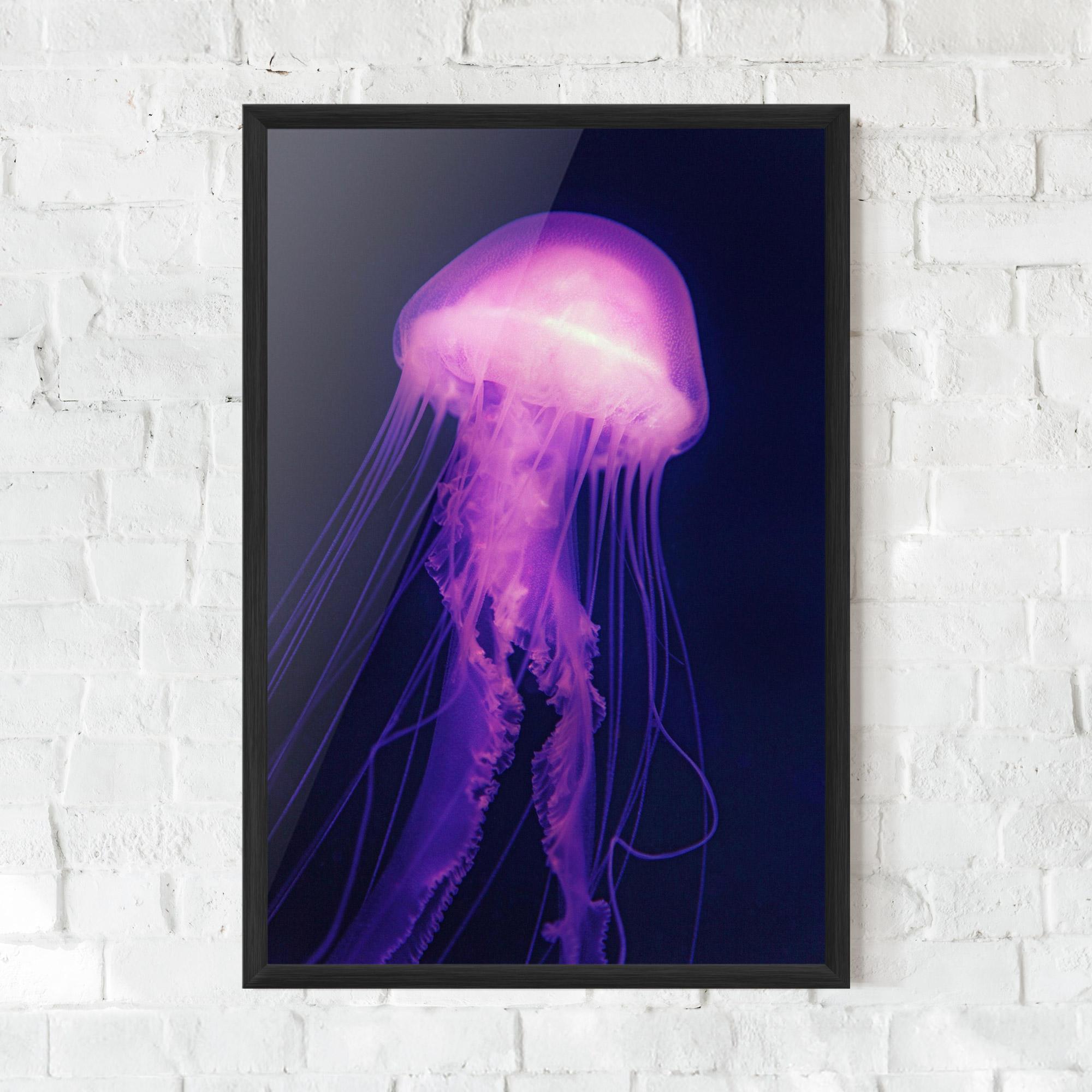 Keretezett Poszter Light Purple Jellyfish mockup 0