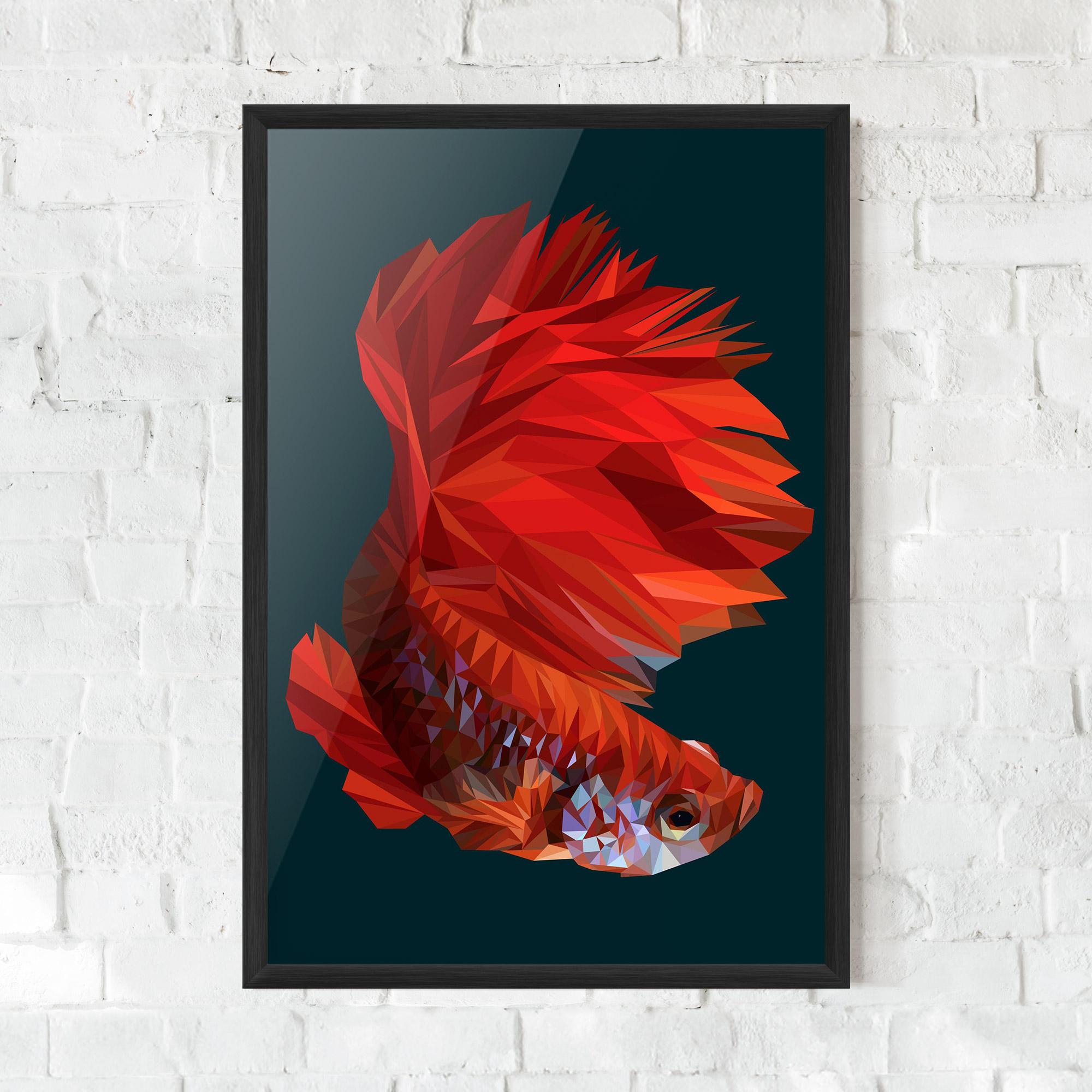 Keretezett Poszter Orange Fish mockup 0