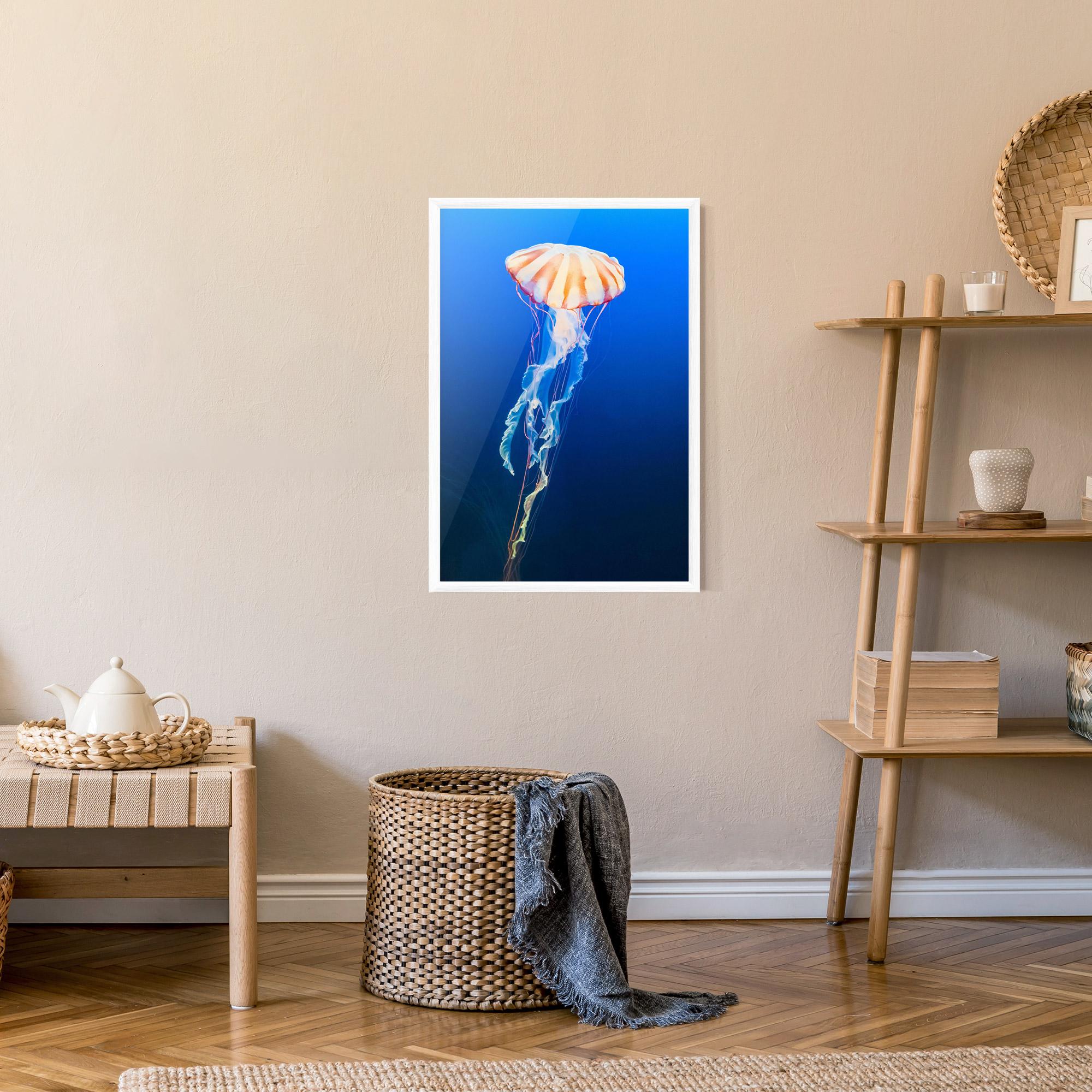 Keretezett Poszter Cream Jellyfish mockup 9