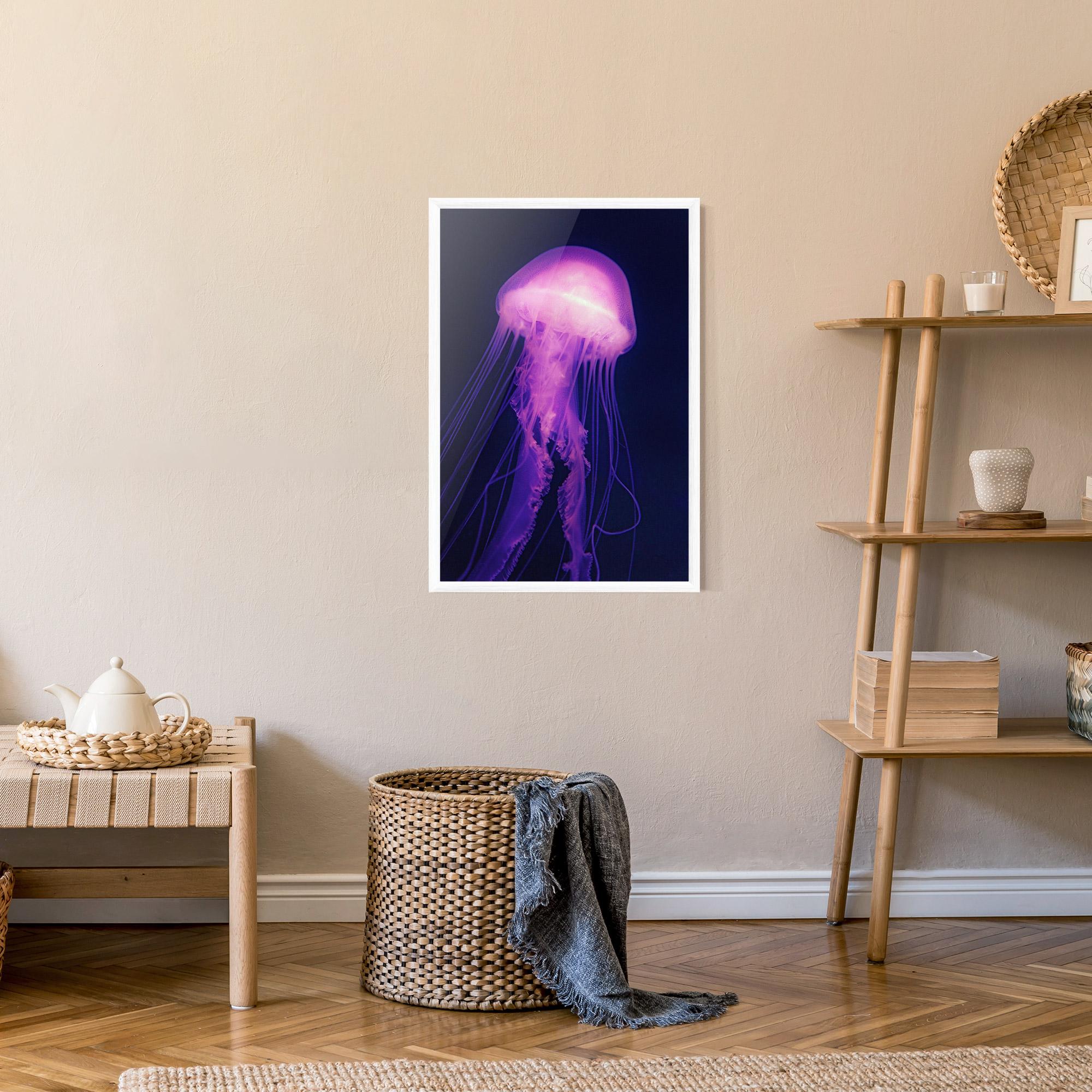 Keretezett Poszter Light Purple Jellyfish mockup 9