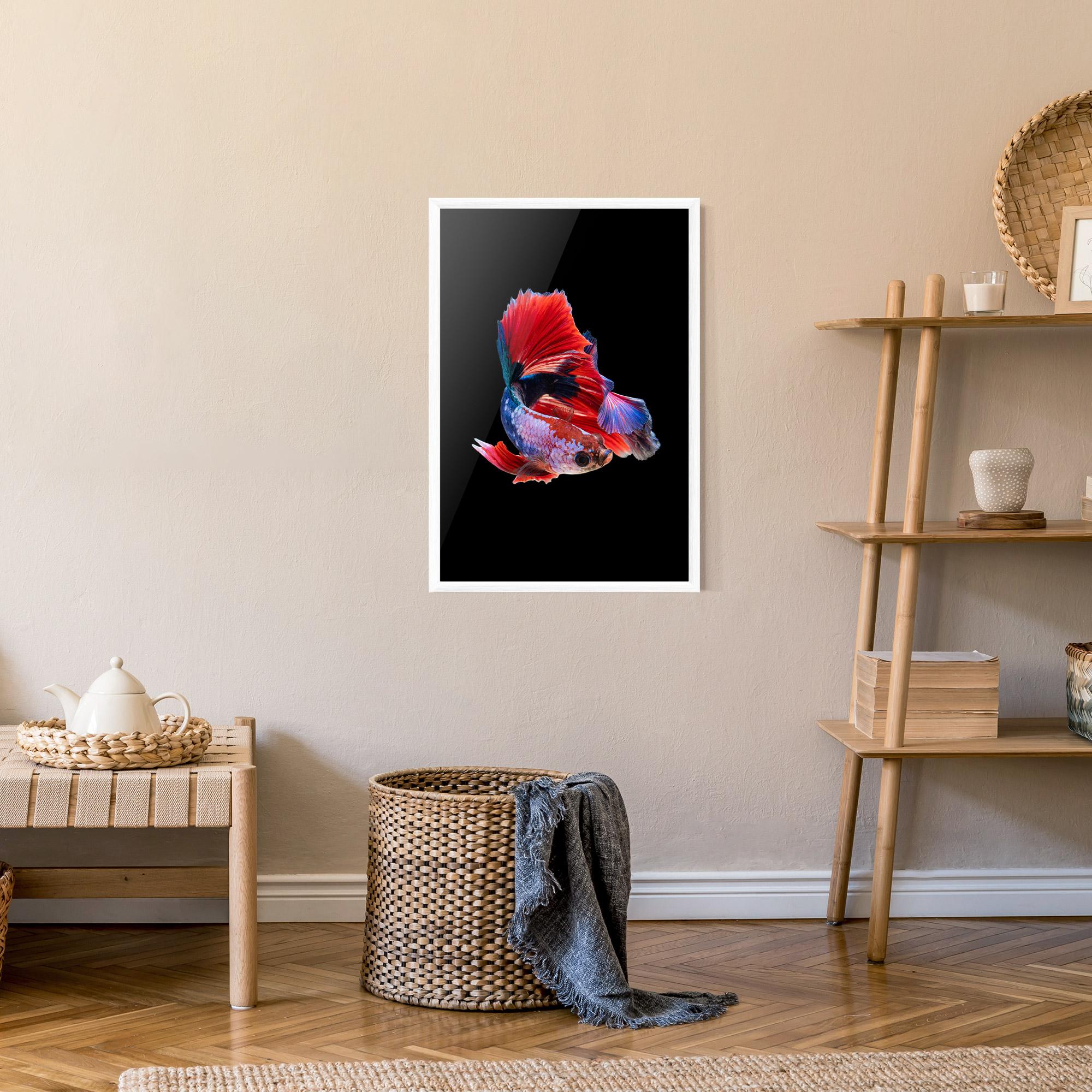 Keretezett Poszter Red Black Betta mockup 9