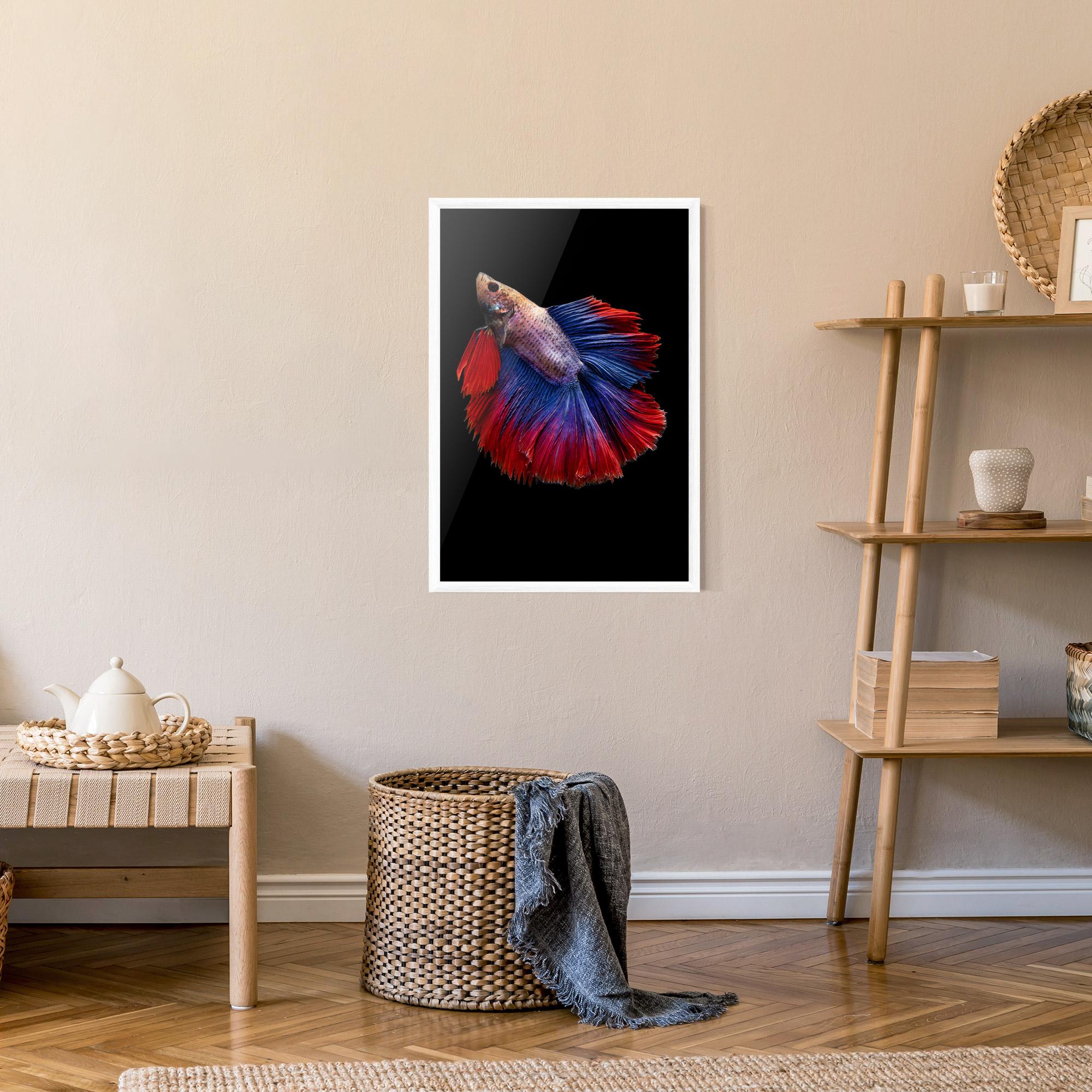 Keretezett Poszter Red Blue Betta mockup 9