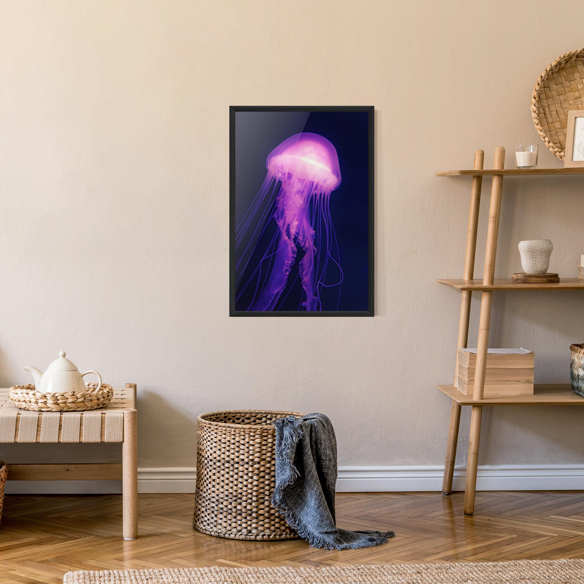 Keretezett Poszter Light Purple Jellyfish mockup 9