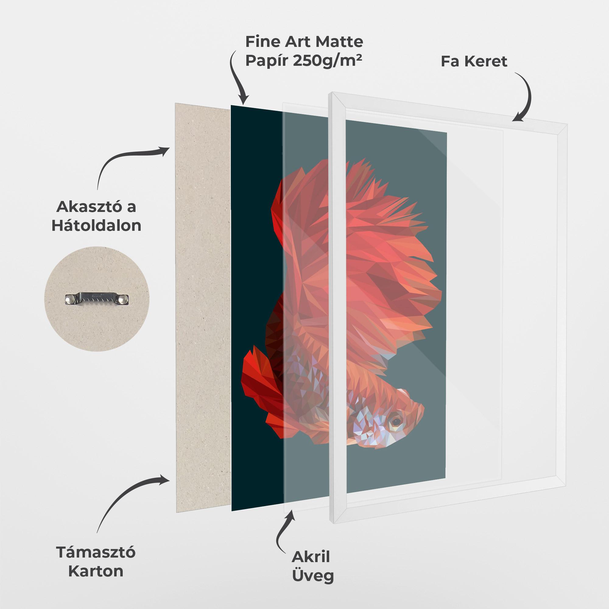 Keretezett Poszter Orange Fish mockup 1