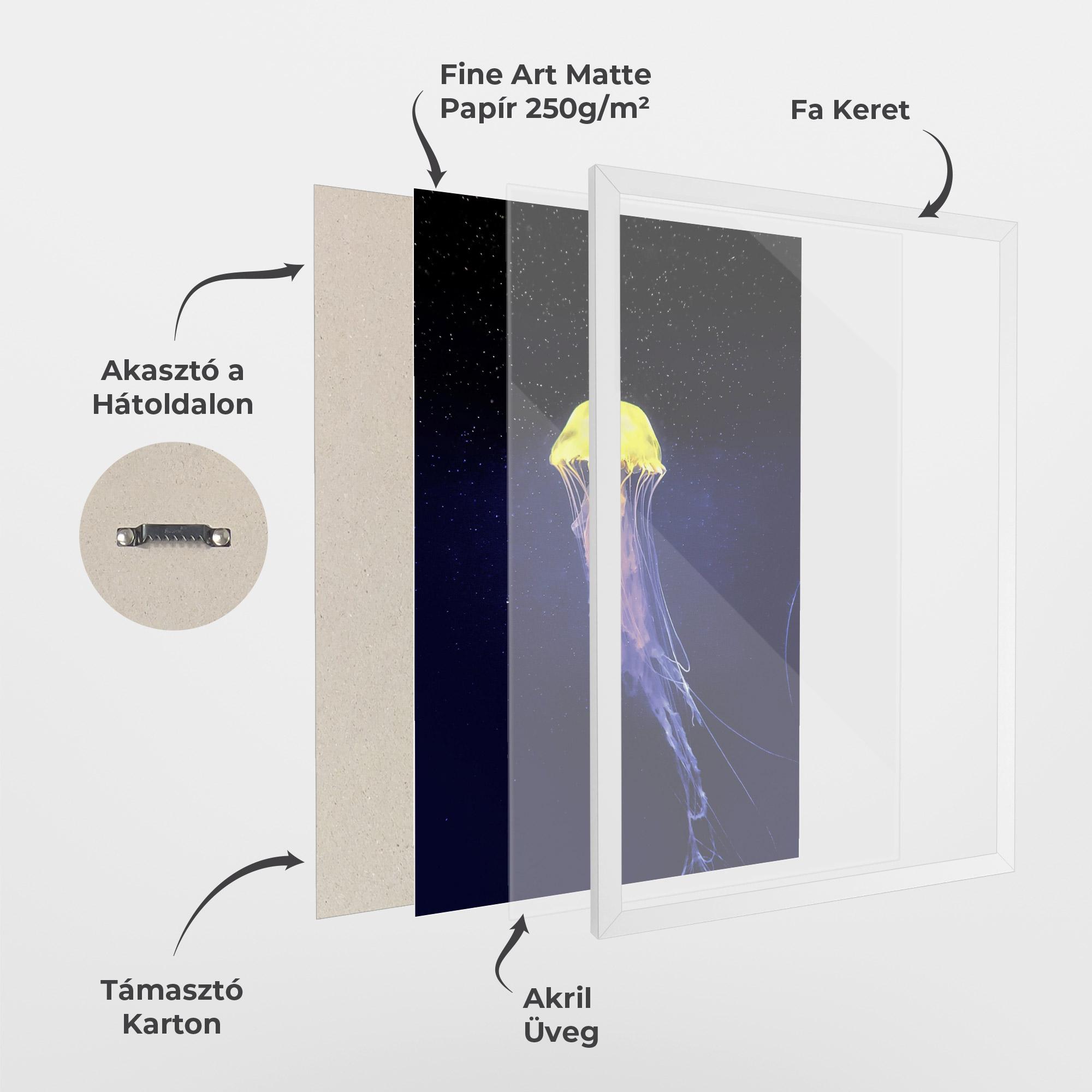 Keretezett Poszter Purple Jellyfish mockup 1