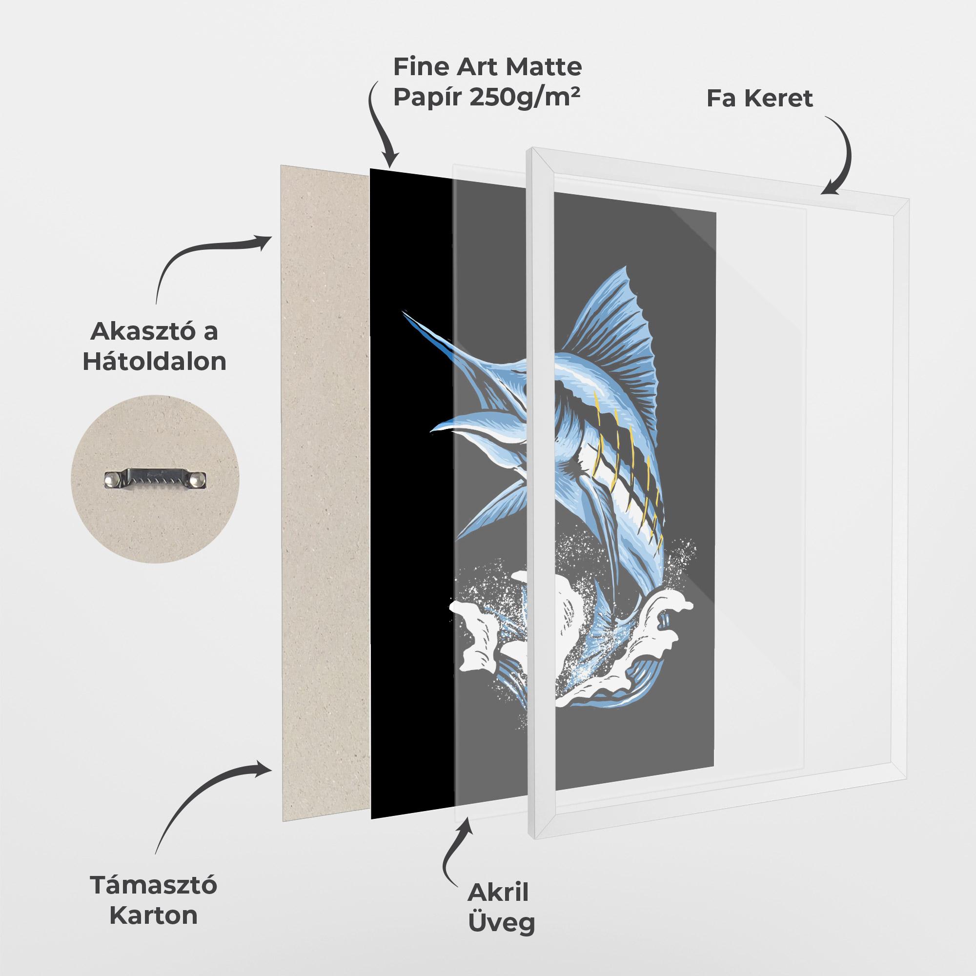 Keretezett Poszter Sword Fish mockup 1