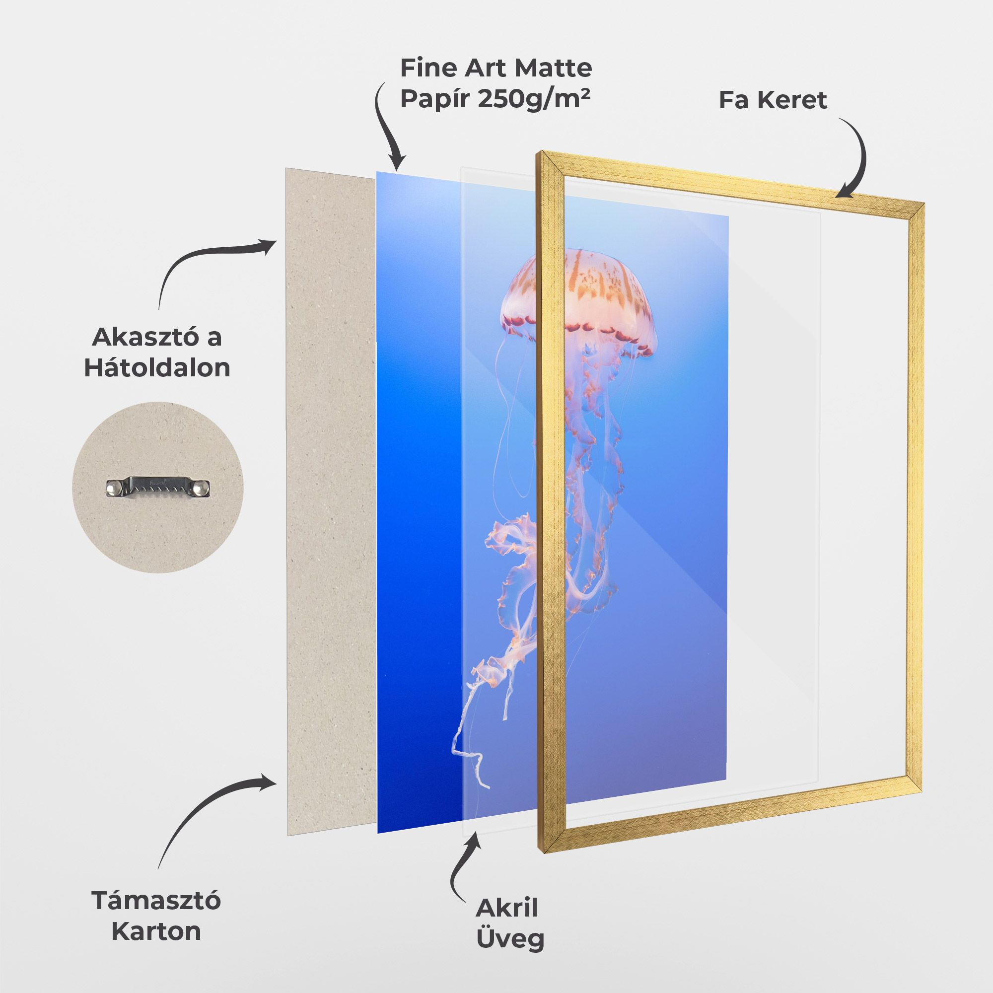 Pretty White Jellyfish mockup 1