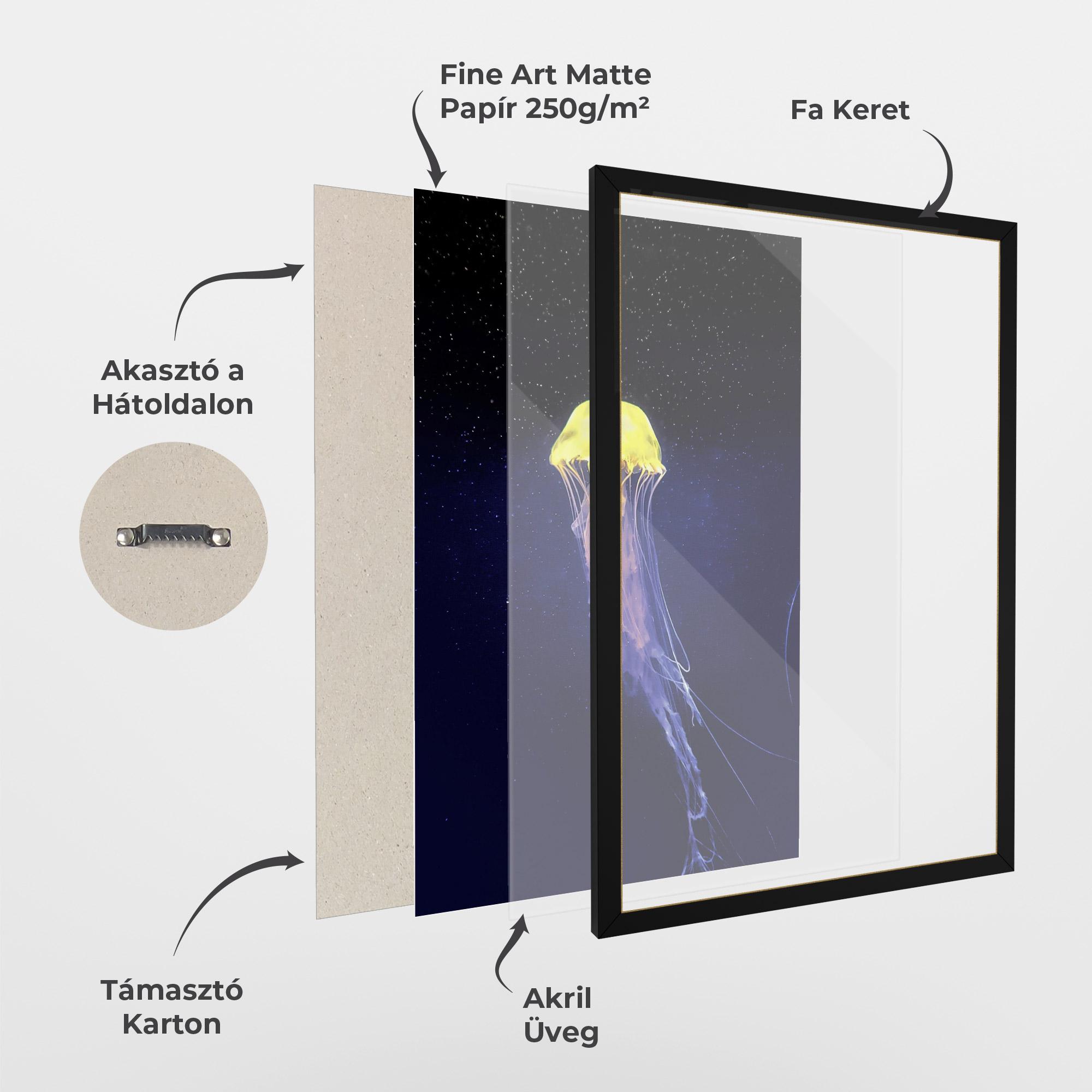 Keretezett Poszter Purple Jellyfish mockup 1