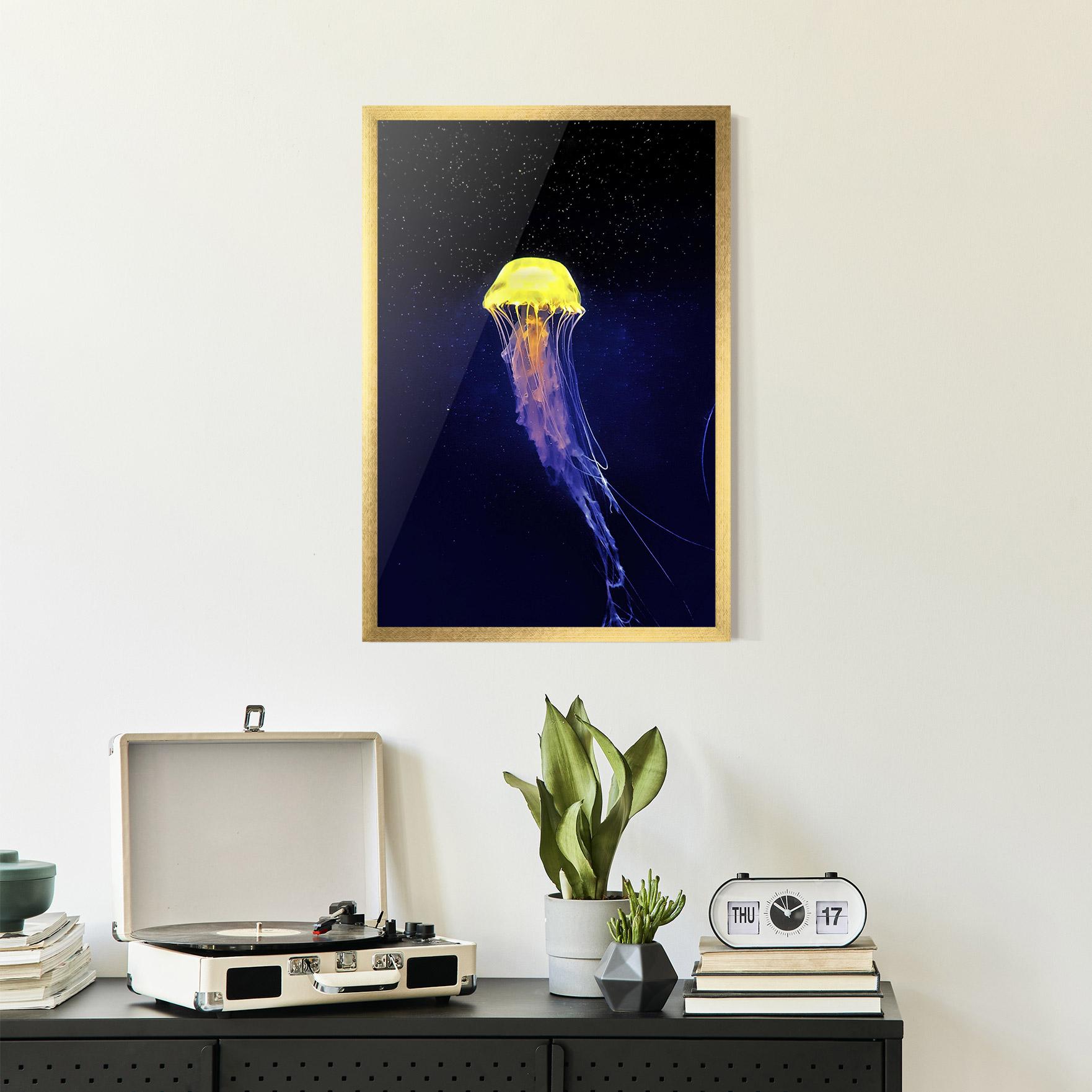 Keretezett Poszter Purple Jellyfish mockup 2