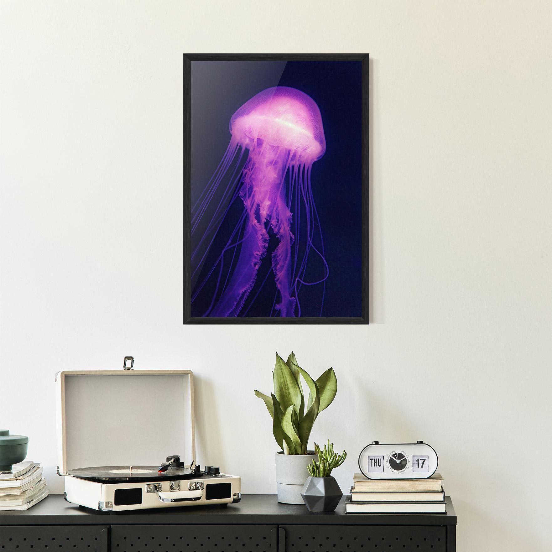 Keretezett Poszter Light Purple Jellyfish mockup 2