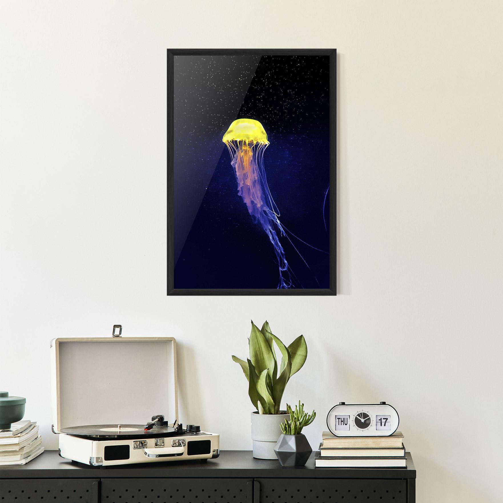Keretezett Poszter Purple Jellyfish mockup 2