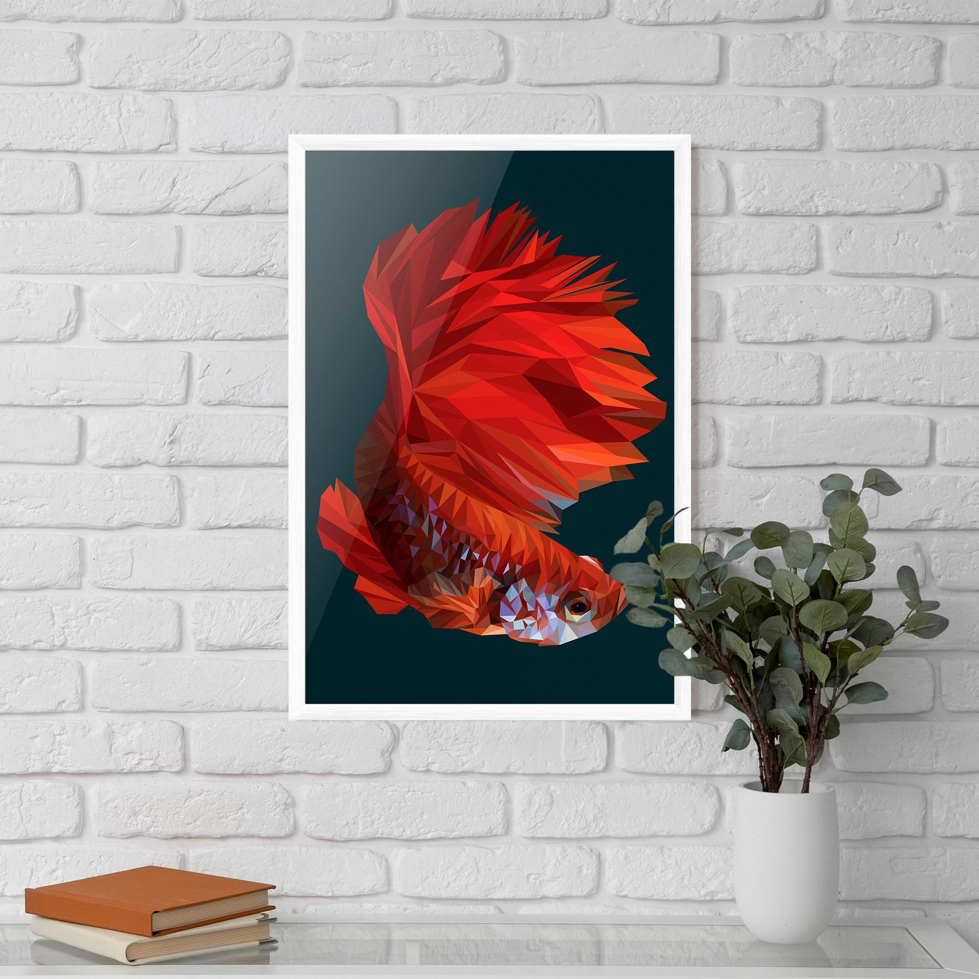 Keretezett Poszter Orange Fish mockup 5