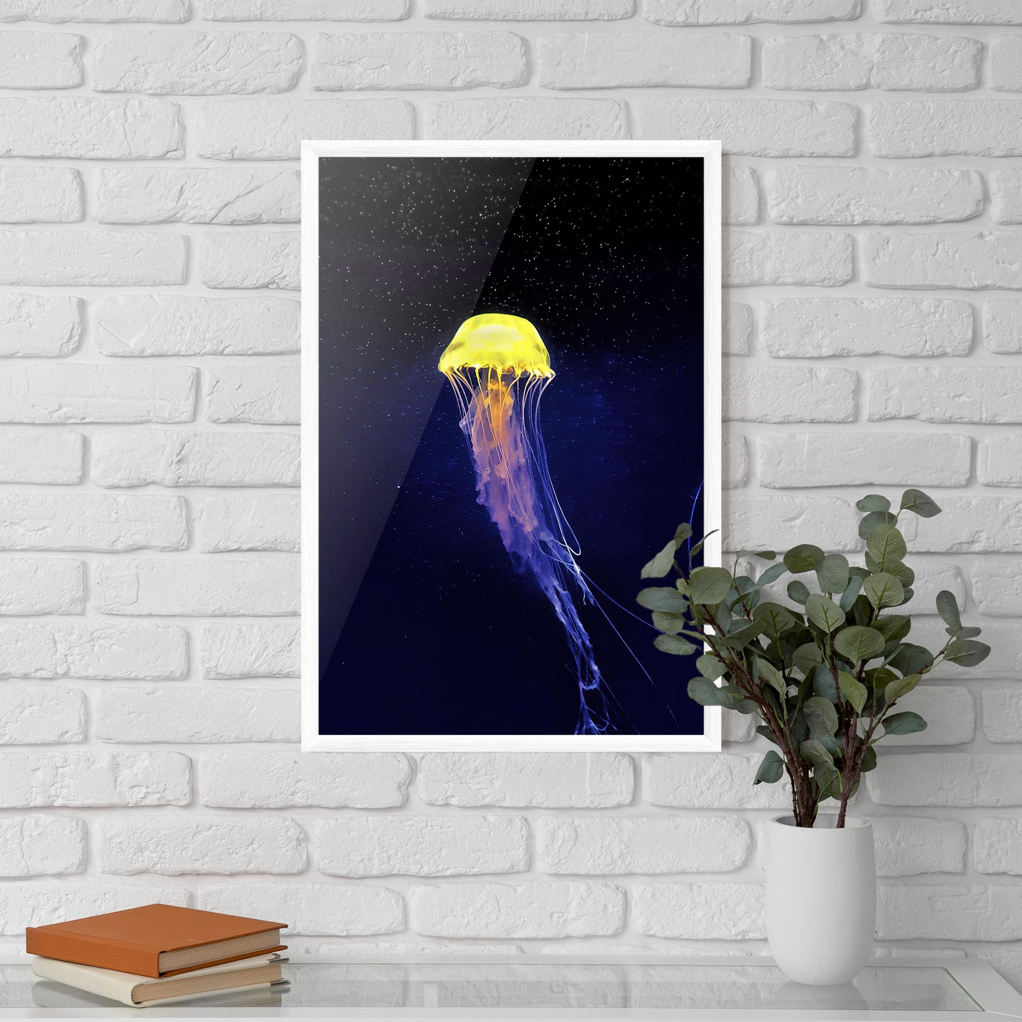 Keretezett Poszter Purple Jellyfish mockup 5