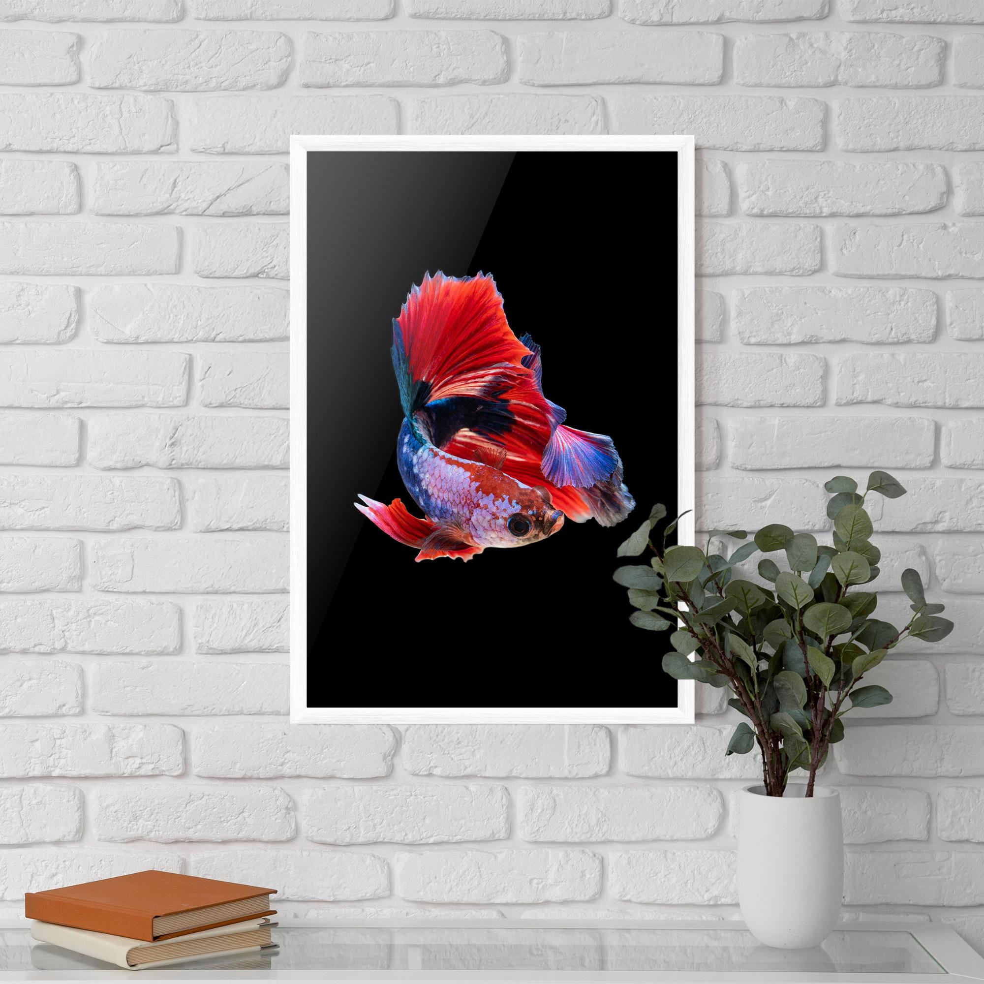 Keretezett Poszter Red Black Betta mockup 5
