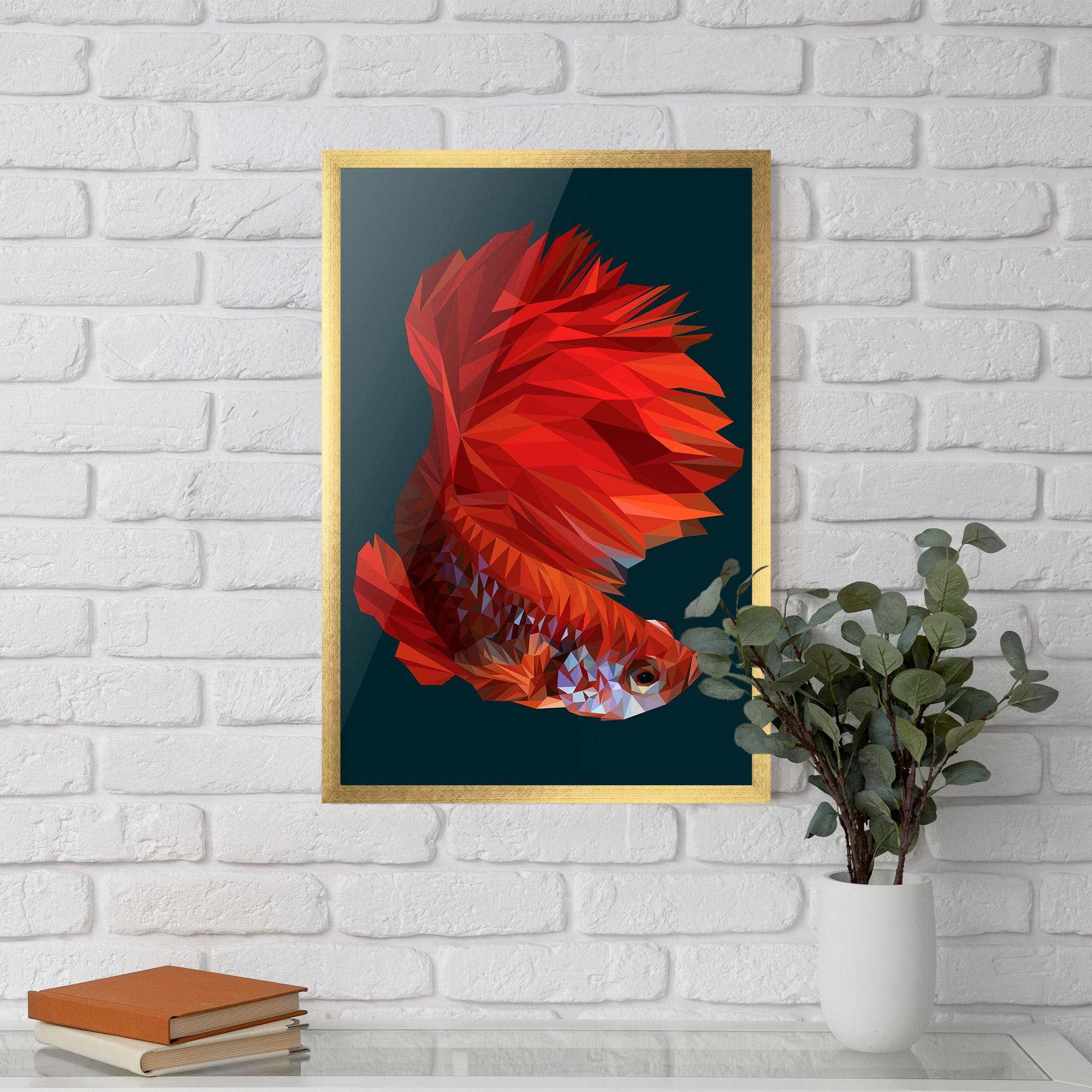 Keretezett Poszter Orange Fish mockup 5