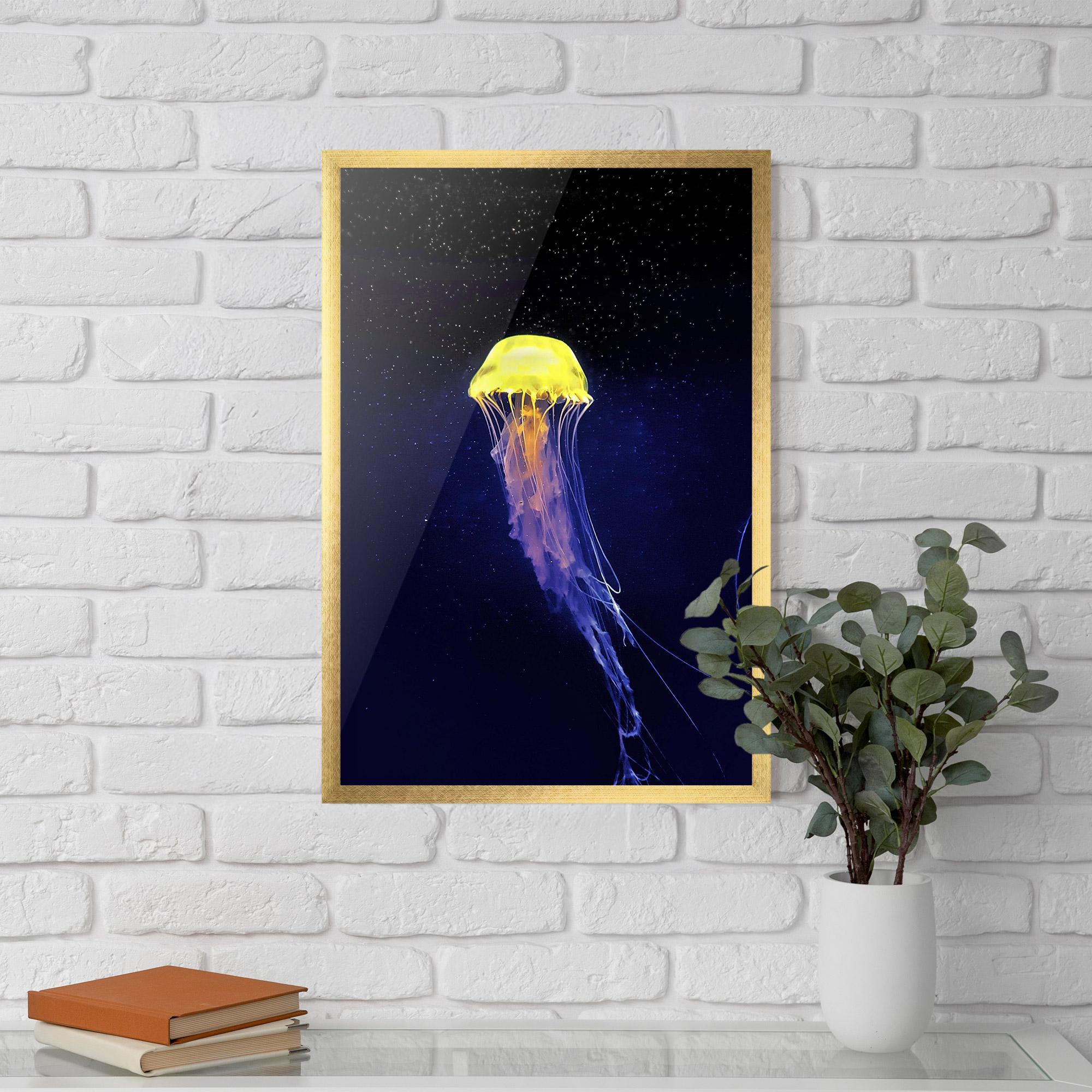Keretezett Poszter Purple Jellyfish mockup 5