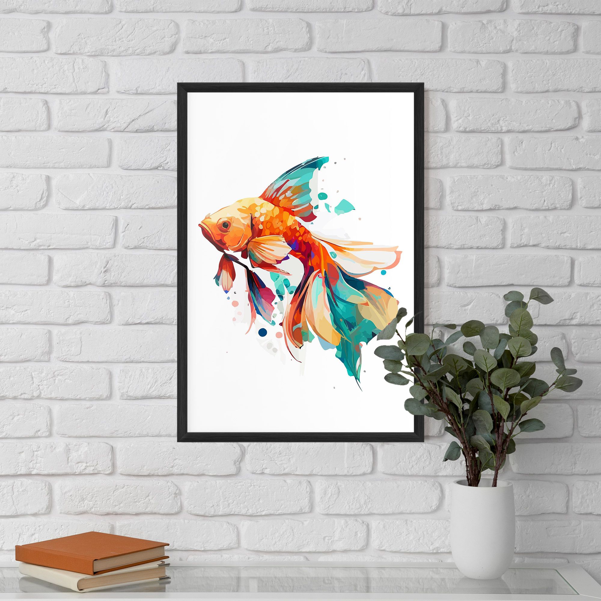 Blue Orange Fish mockup 5