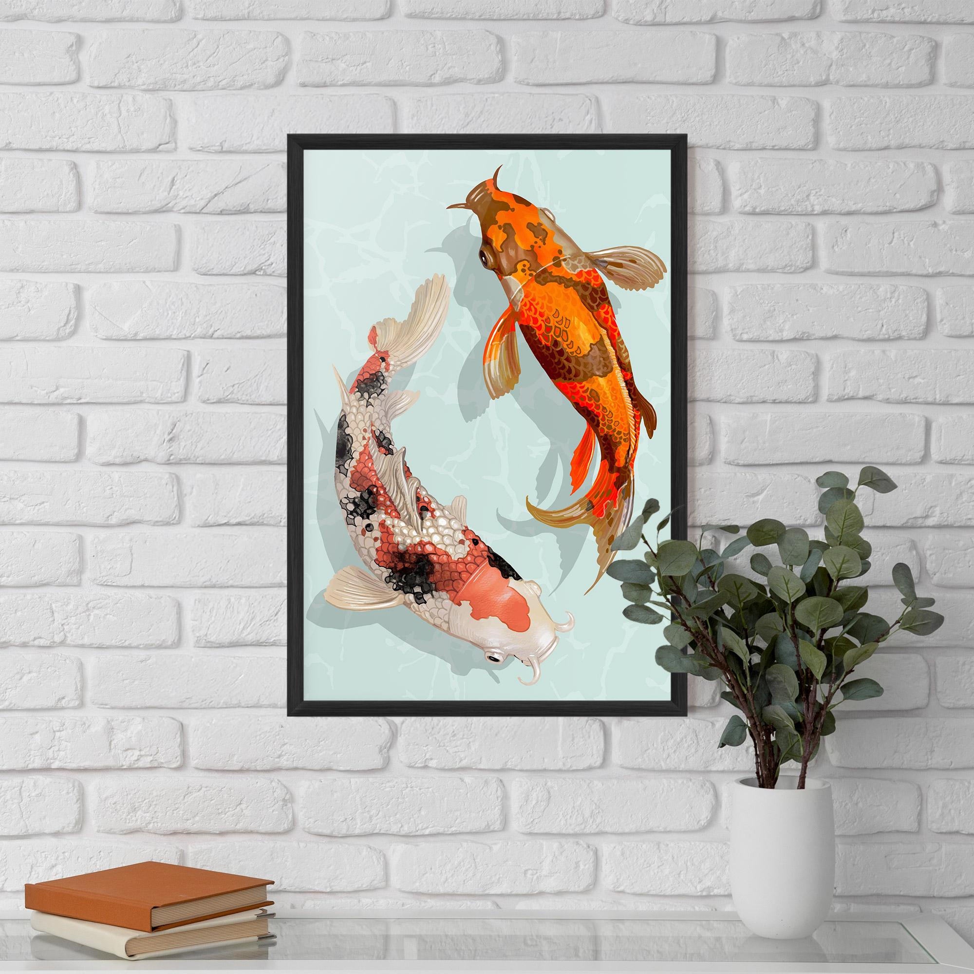 Keretezett Poszter Koi Fish mockup 5