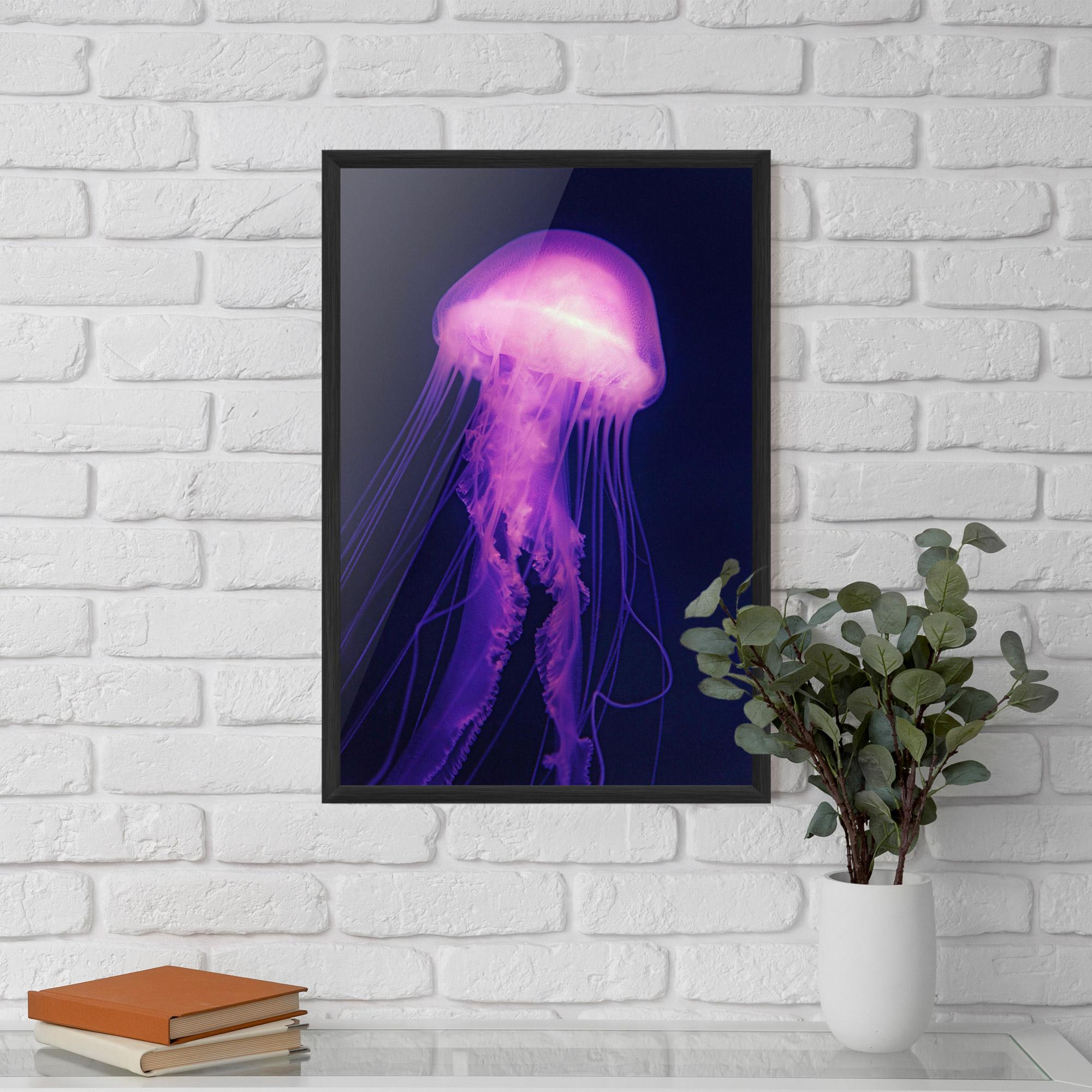 Keretezett Poszter Light Purple Jellyfish mockup 5