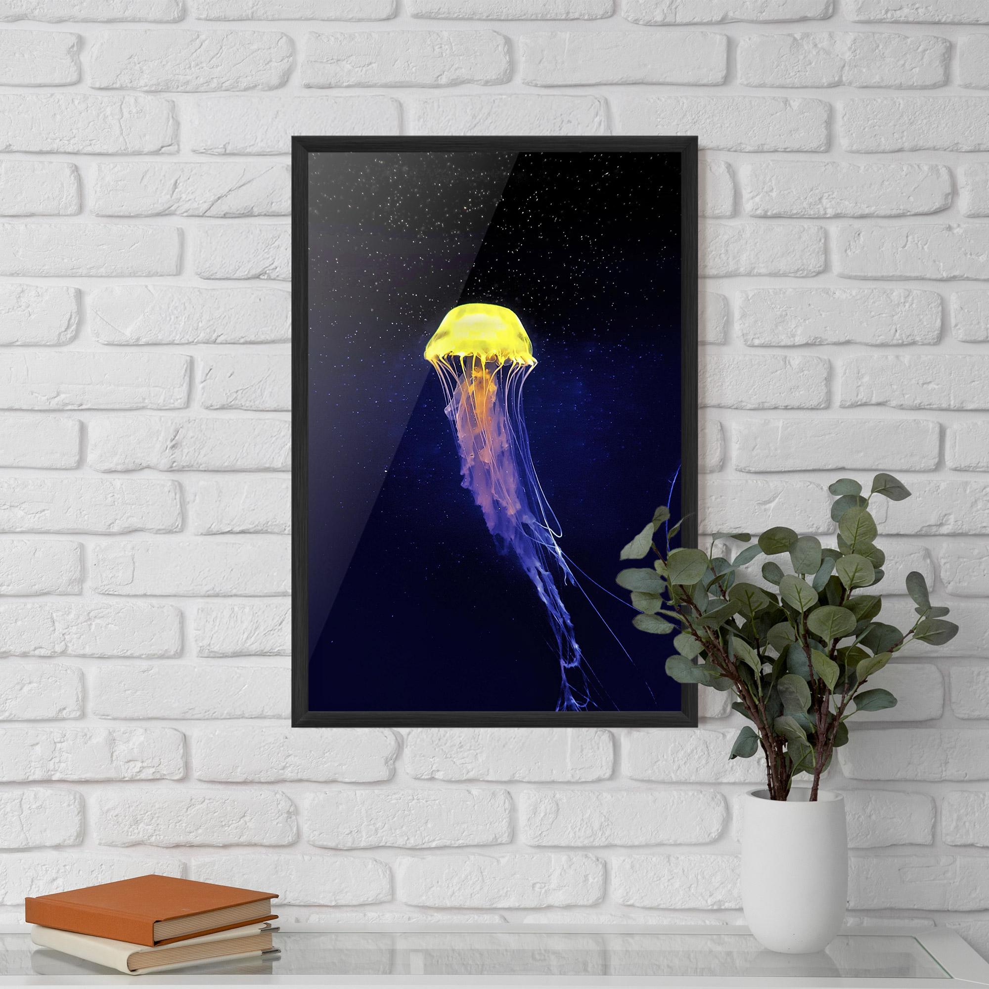 Keretezett Poszter Purple Jellyfish mockup 5