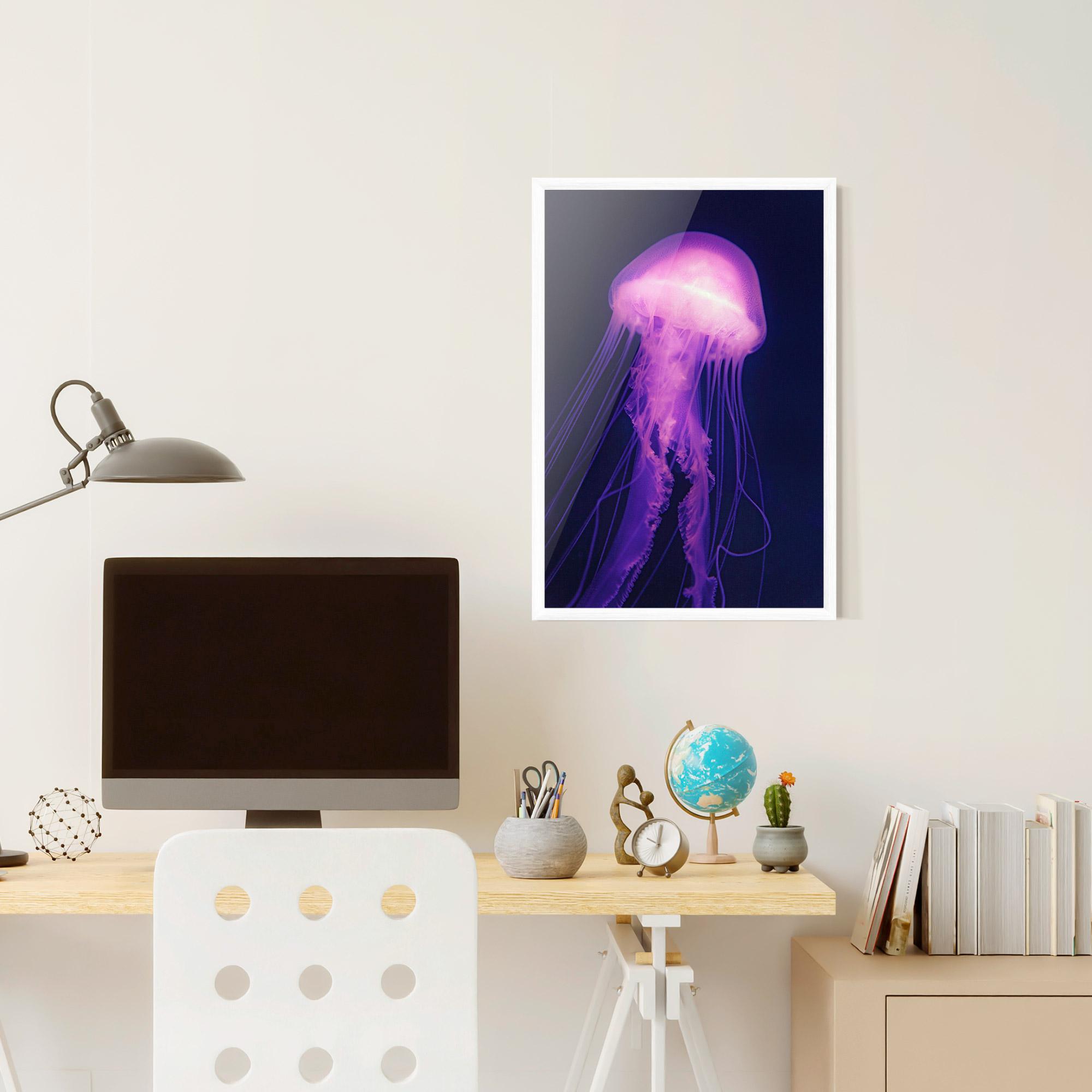 Keretezett Poszter Light Purple Jellyfish mockup 6