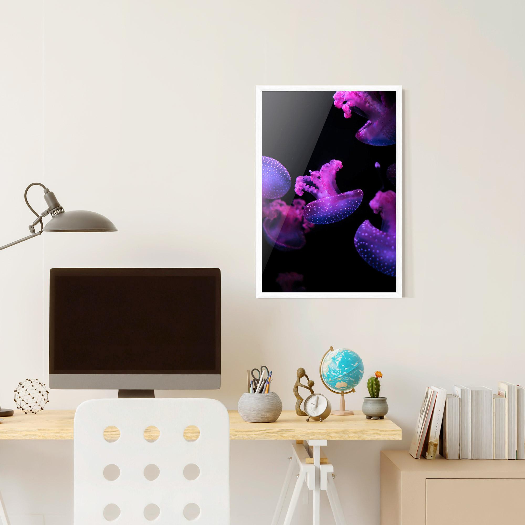 Keretezett Poszter Little Purple Jellyfish mockup 6